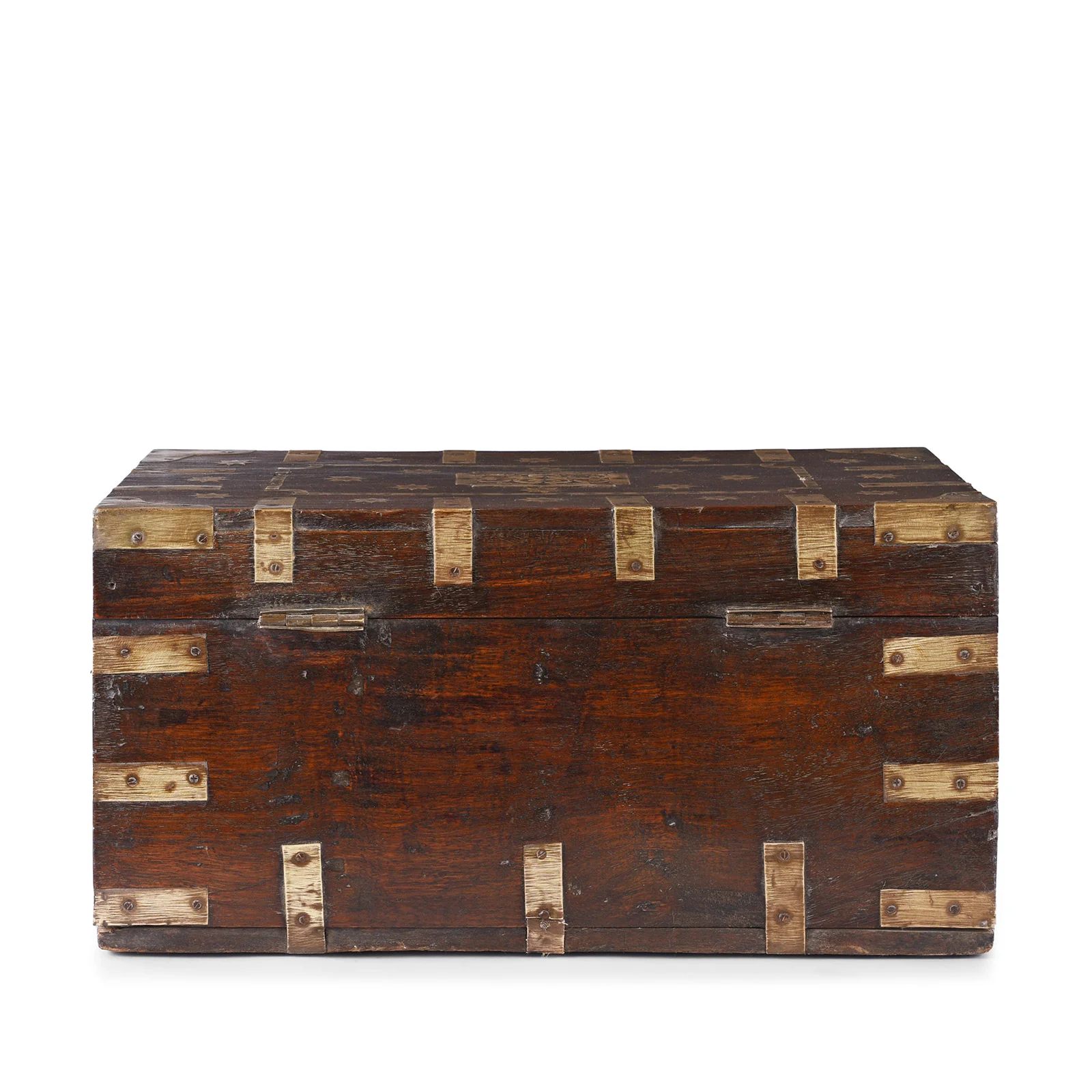 Small Brass & Rosewood 'Malabar' Chest From Kutch - 19th Century - Image 10