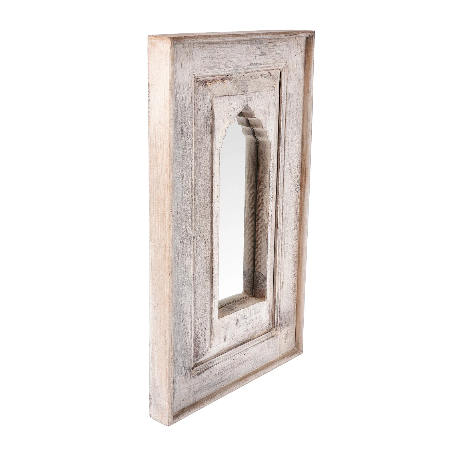 Indian Mihrab Mirror Made From Old Teak (35 x 58.5cm) - Image 4