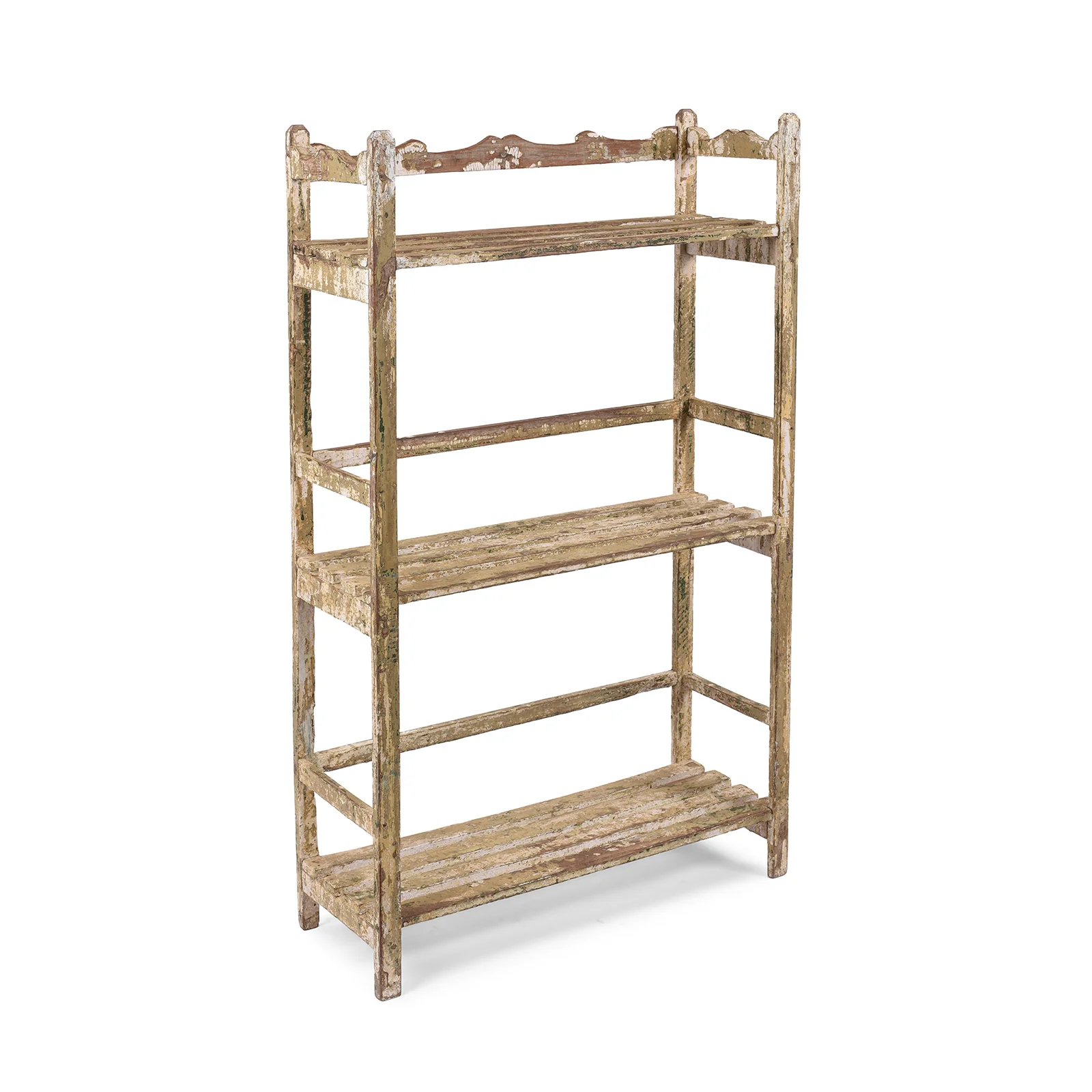 Small Painted Indian Slatted Shelf - 1930