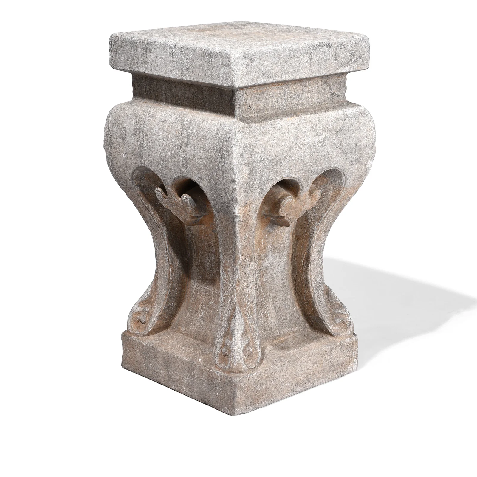 Hand Carved Stone Chinese Side Table