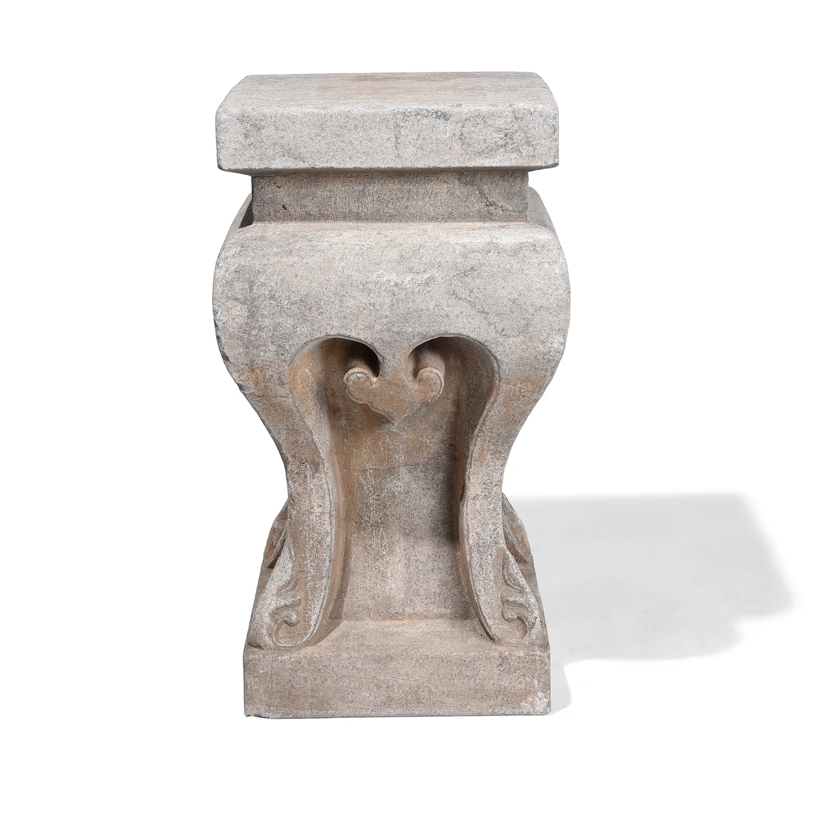 Hand Carved Stone Chinese Side Table - Image 3
