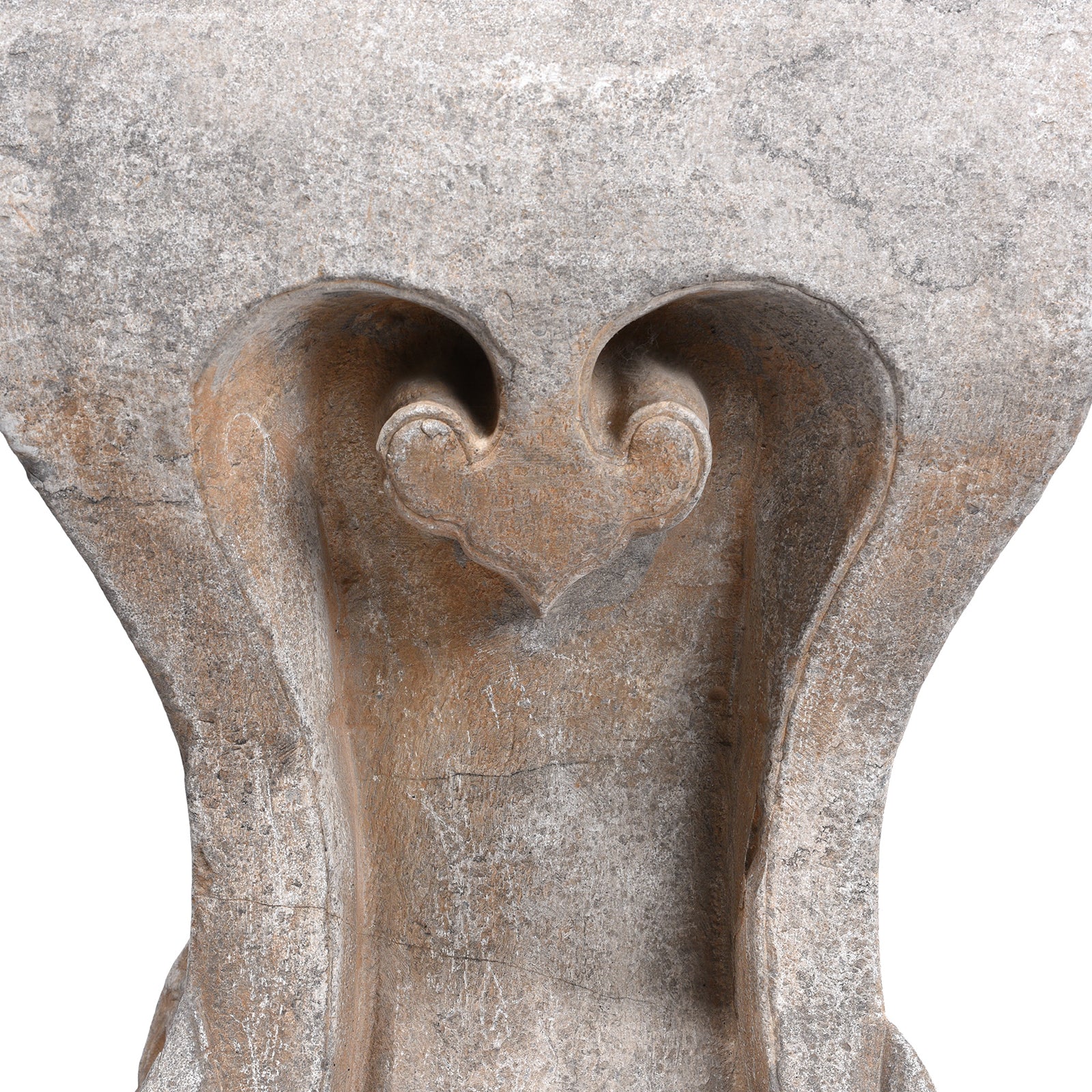 Hand Carved Stone Chinese Side Table - Image 5