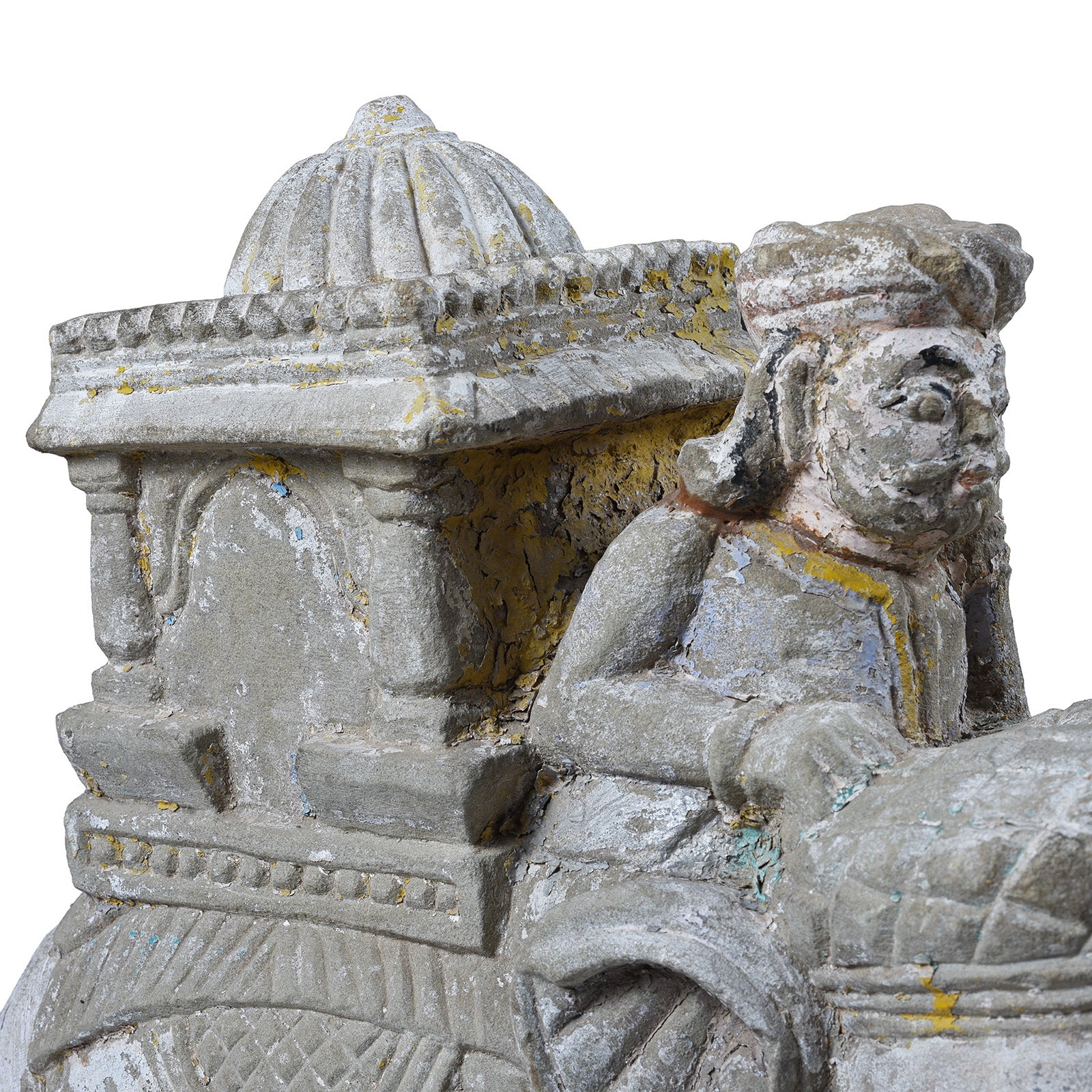 Stone Elephant With Riders From Kutch - 18th Century - Image 7