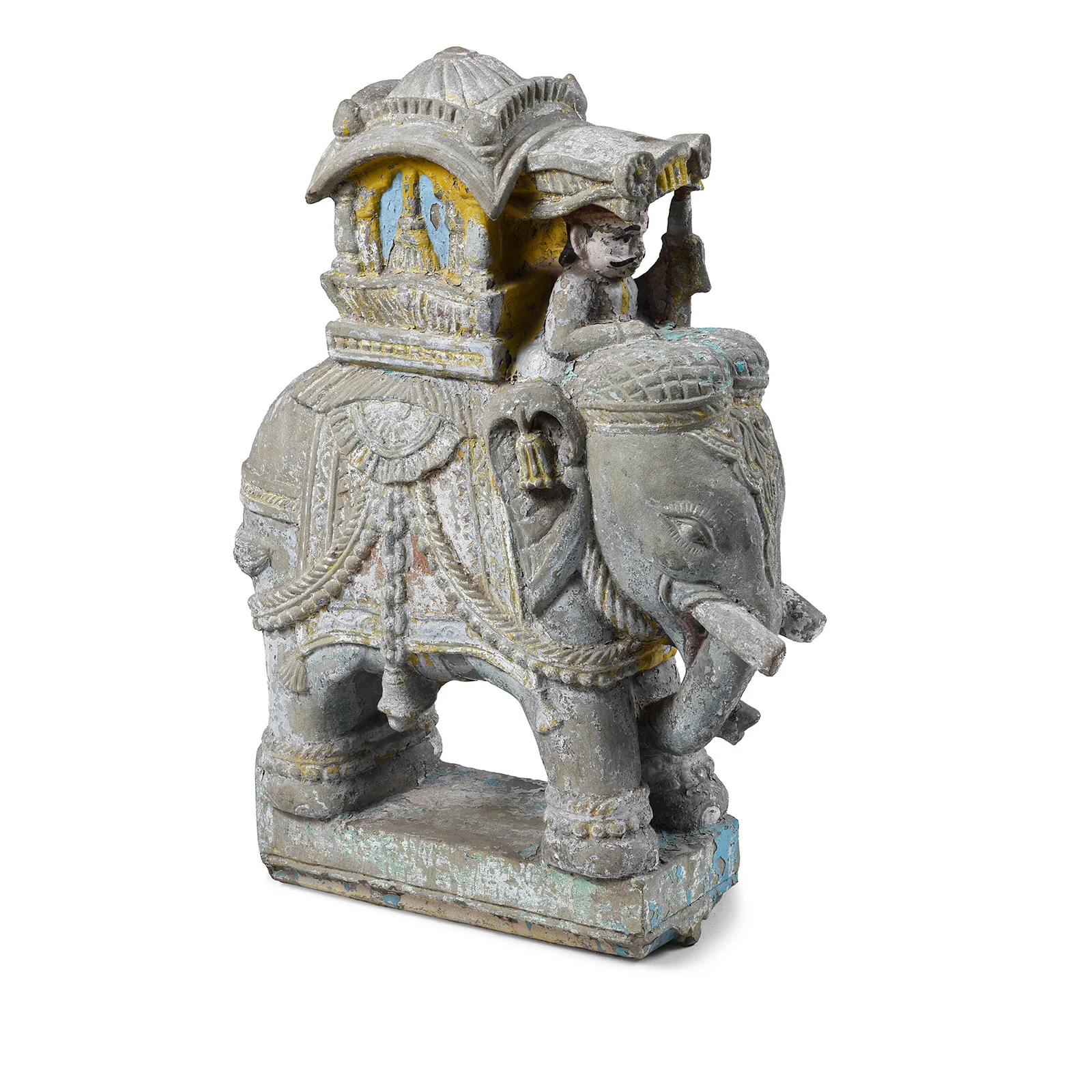 Stone Elephant With Riders From Kutch - 18th Century - Image 9