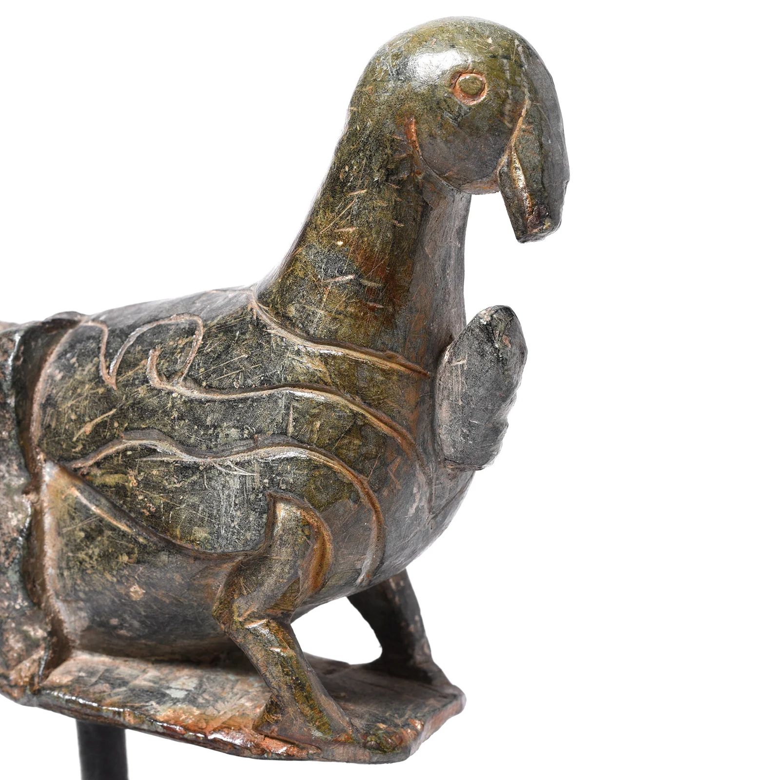 Soapstone Parrot Turban Hanger From Dungarpur - 19th Century - Image 3