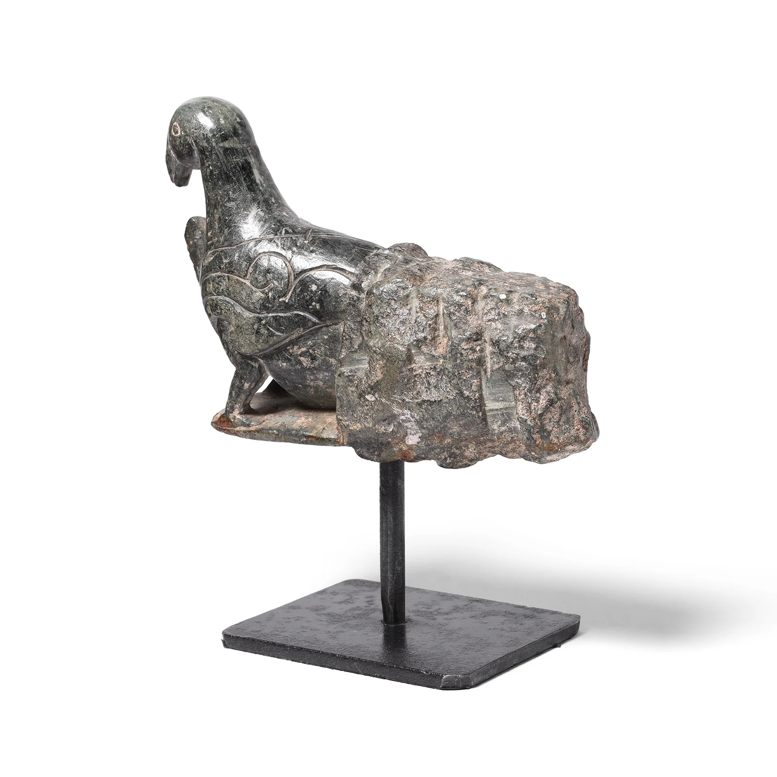 Soapstone Parrot Turban Hanger From Dungarpur - 19th Century - Image 4