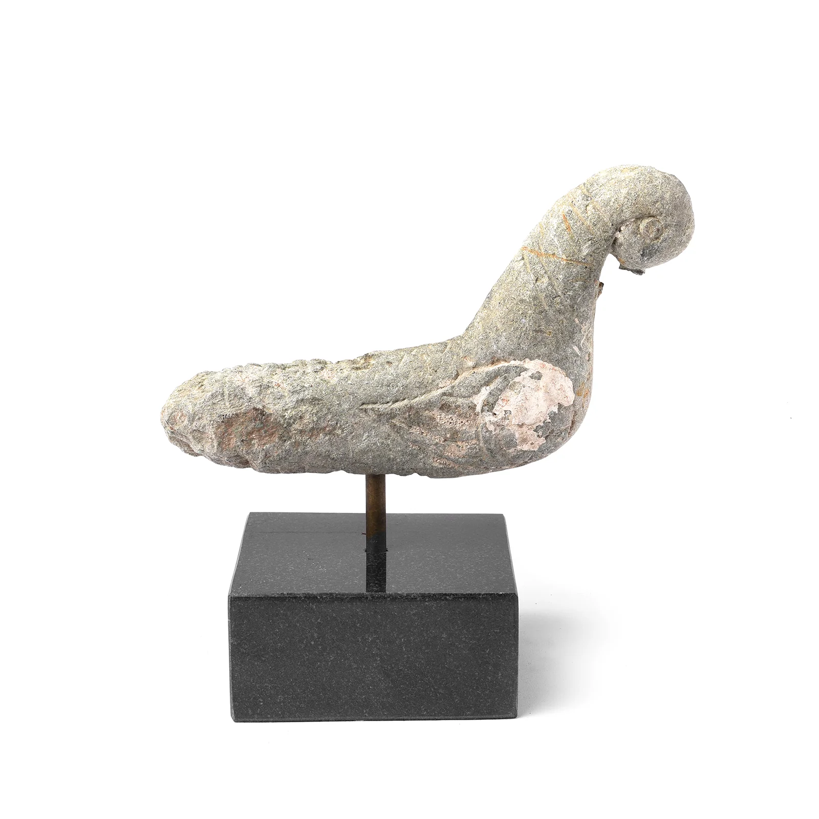 Stone Parrot Turban Hanger From Dungarpur - 19thC