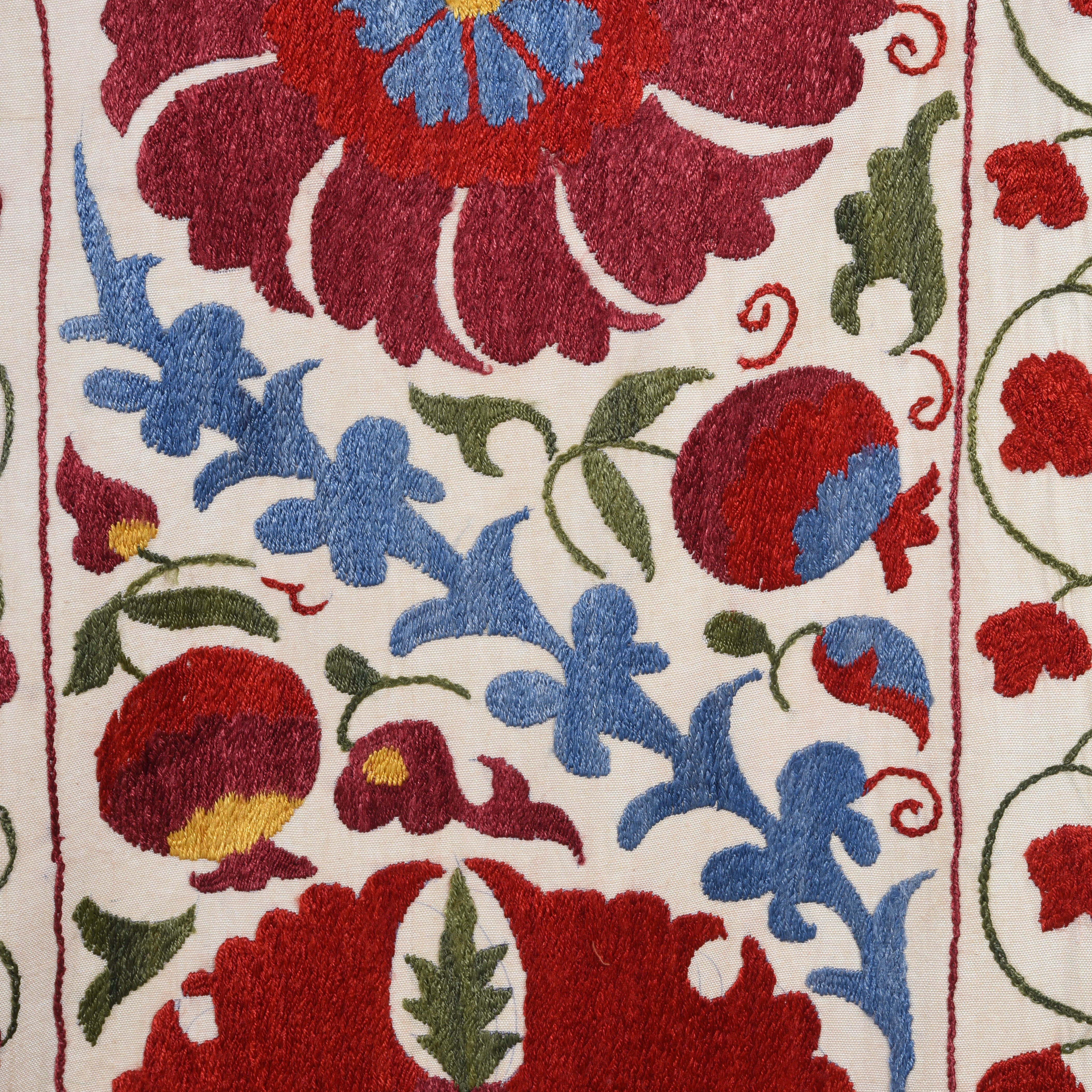 Vintage Suzani Embroidery Throw From Uzbekistan - Image 2