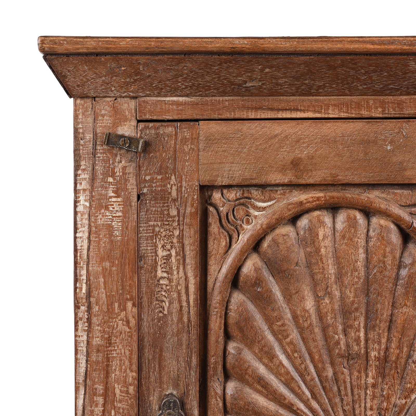 Bedside Cabinet Made From Reclaimed Carved Teak - Image 2