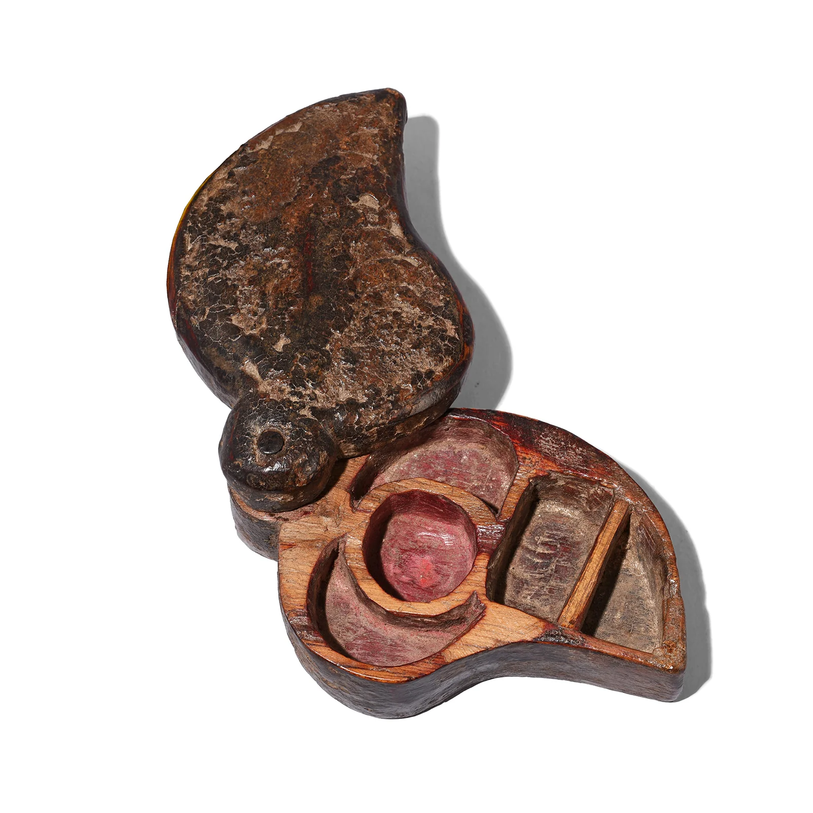 Carved Teak Tika Box From Banswara, Rajasthan - Ca 1920 - Image 2