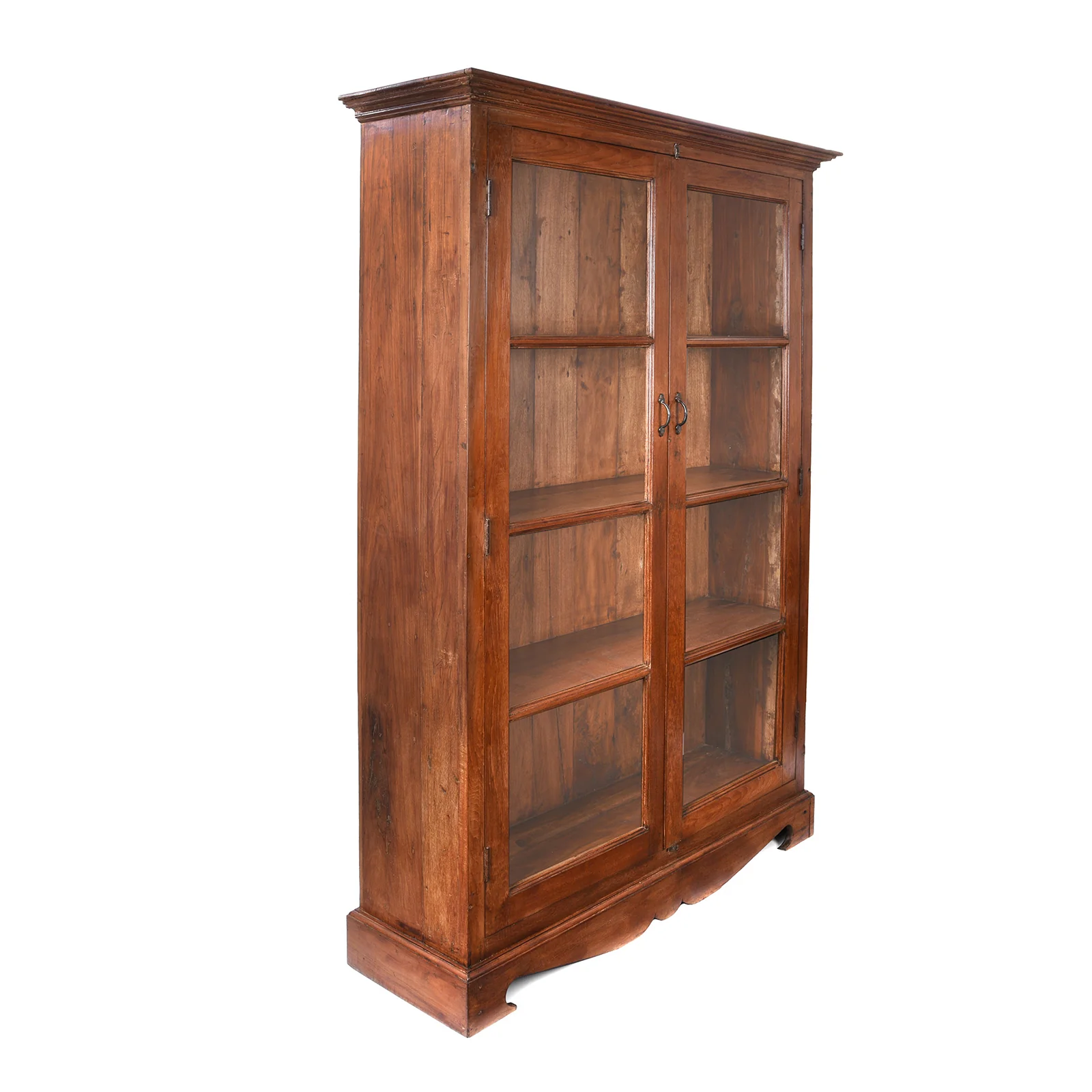 Glazed Teak Indian Book Cabinet - Late 19th Century - Image 3