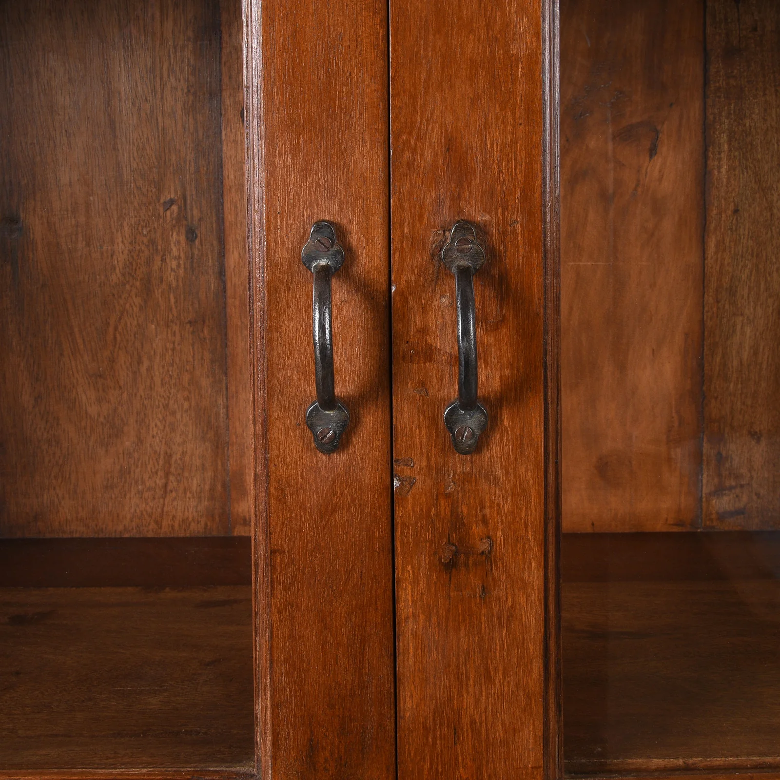Glazed Teak Indian Book Cabinet - Late 19th Century - Image 6