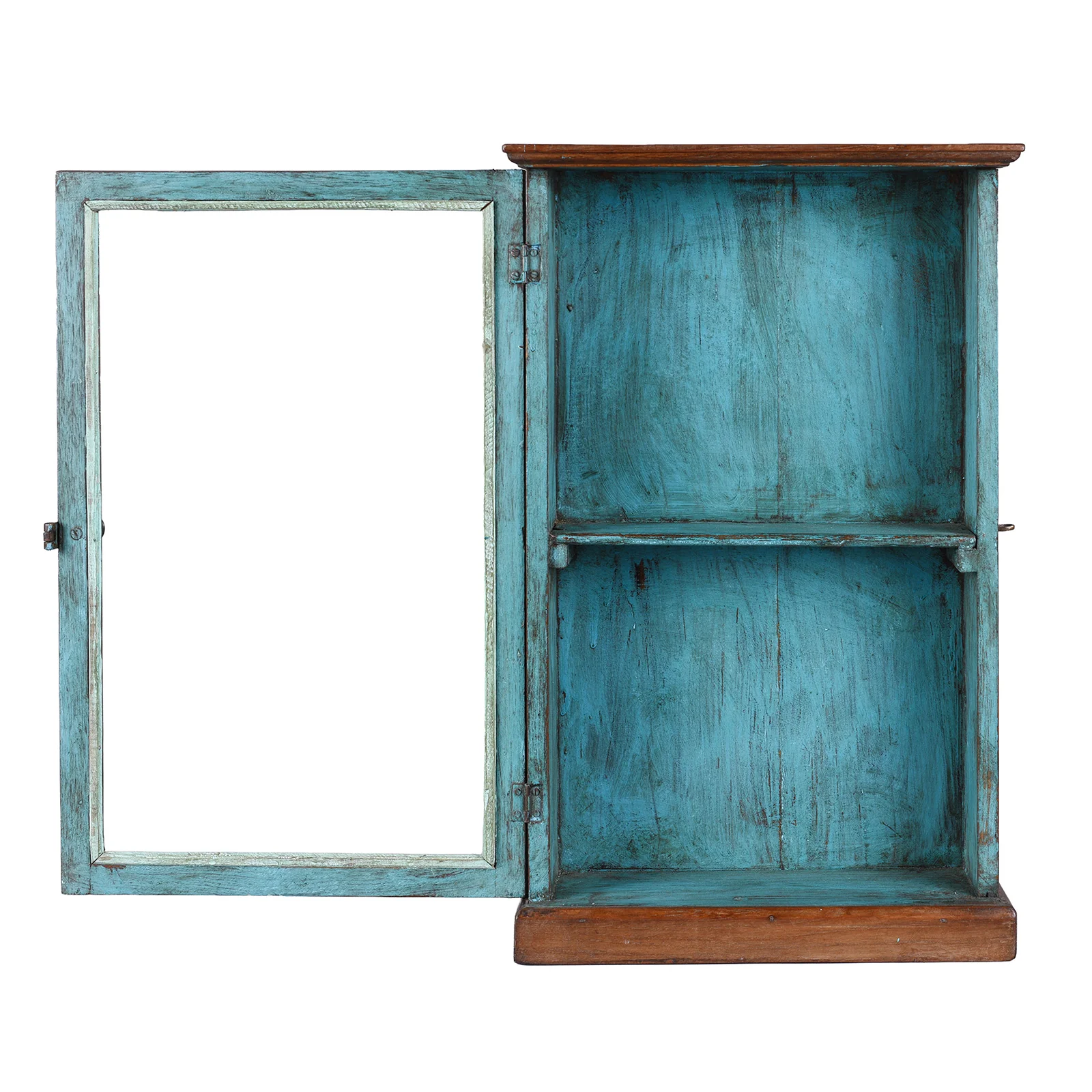 Teak Glazed Wall Cabinet - Ca 1920 - Image 3