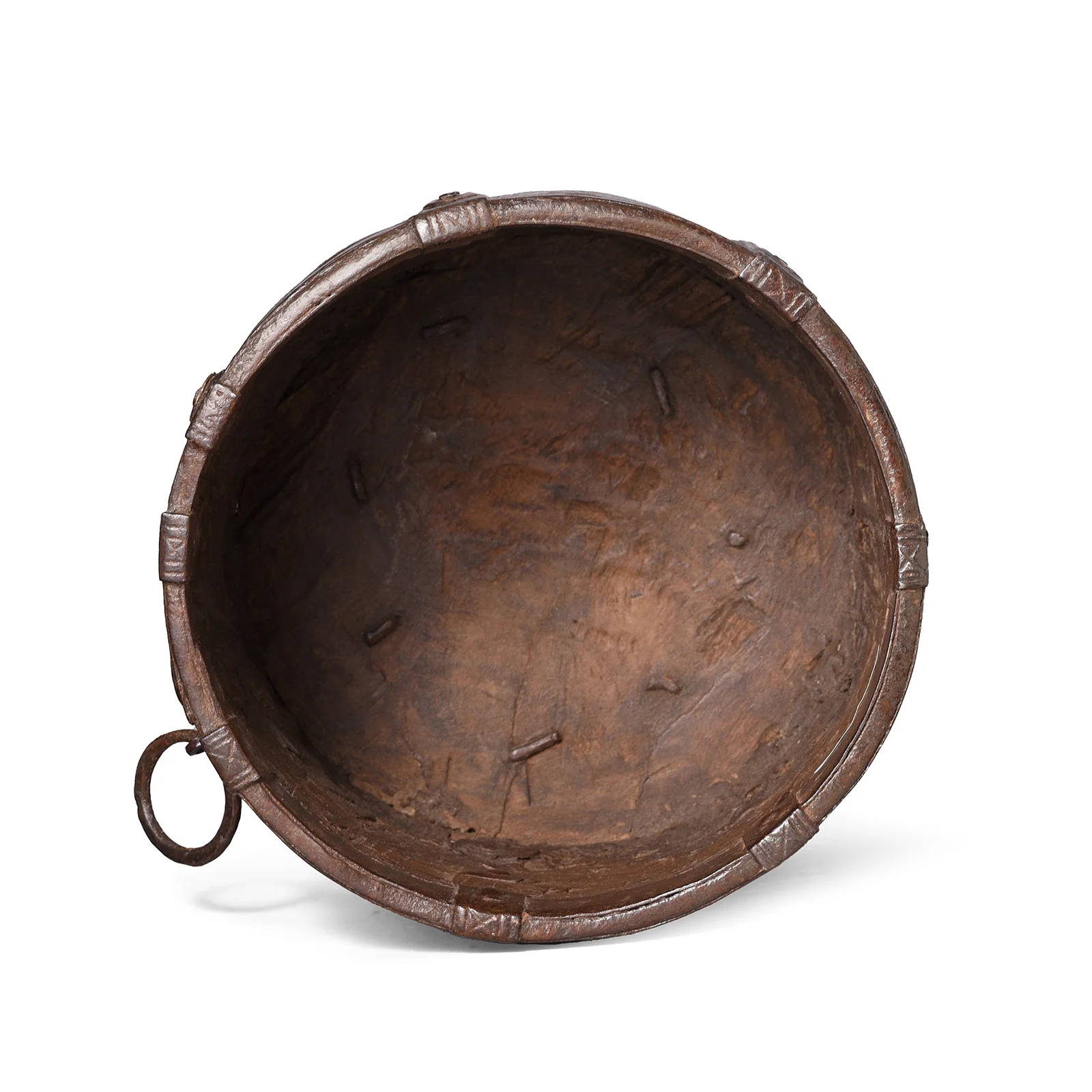 Teak & Iron Grain Measure From Rajasthan - 19th Century - Image 5