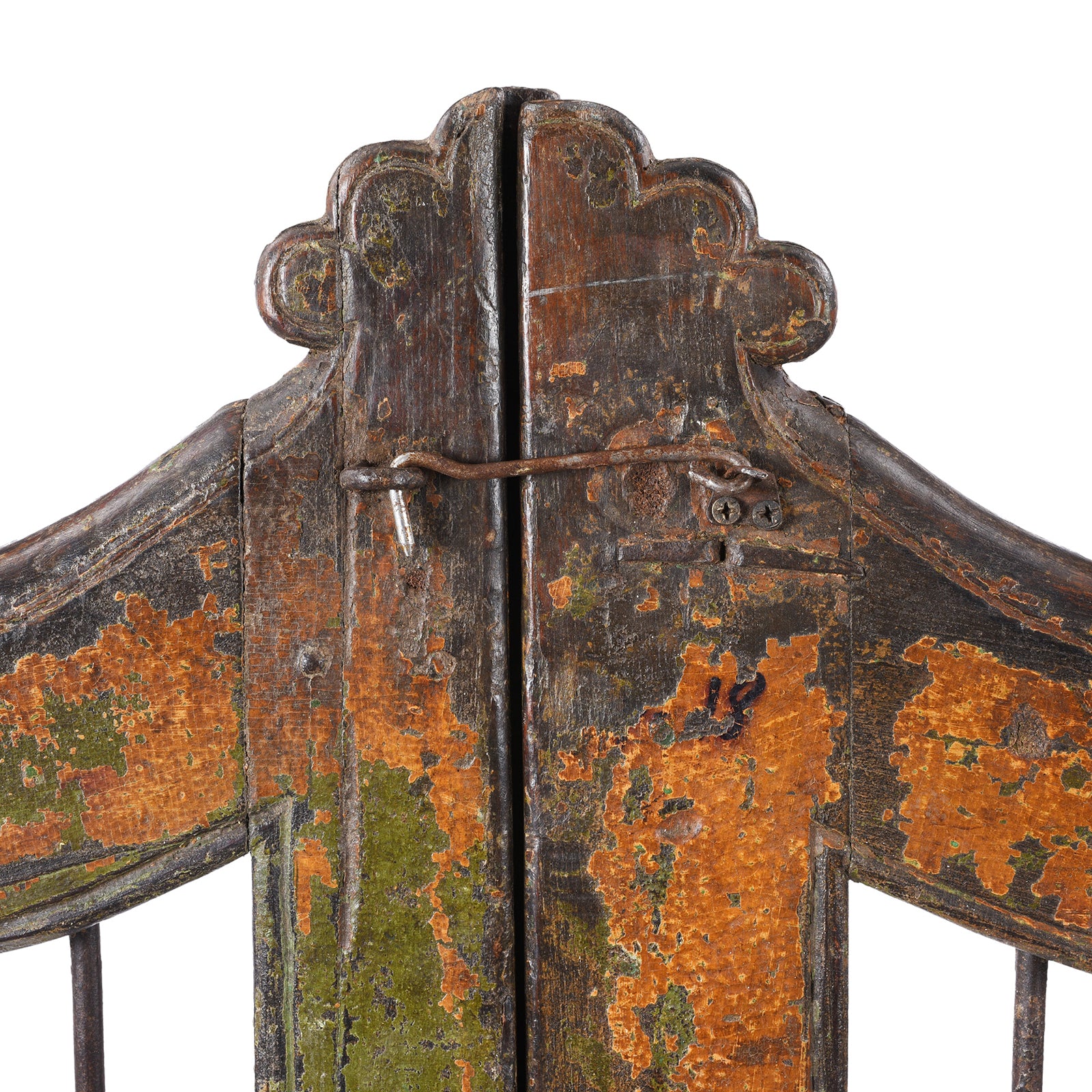 Teak & Iron Jali Dog Gate From Gujarat - 19th Century - Image 6