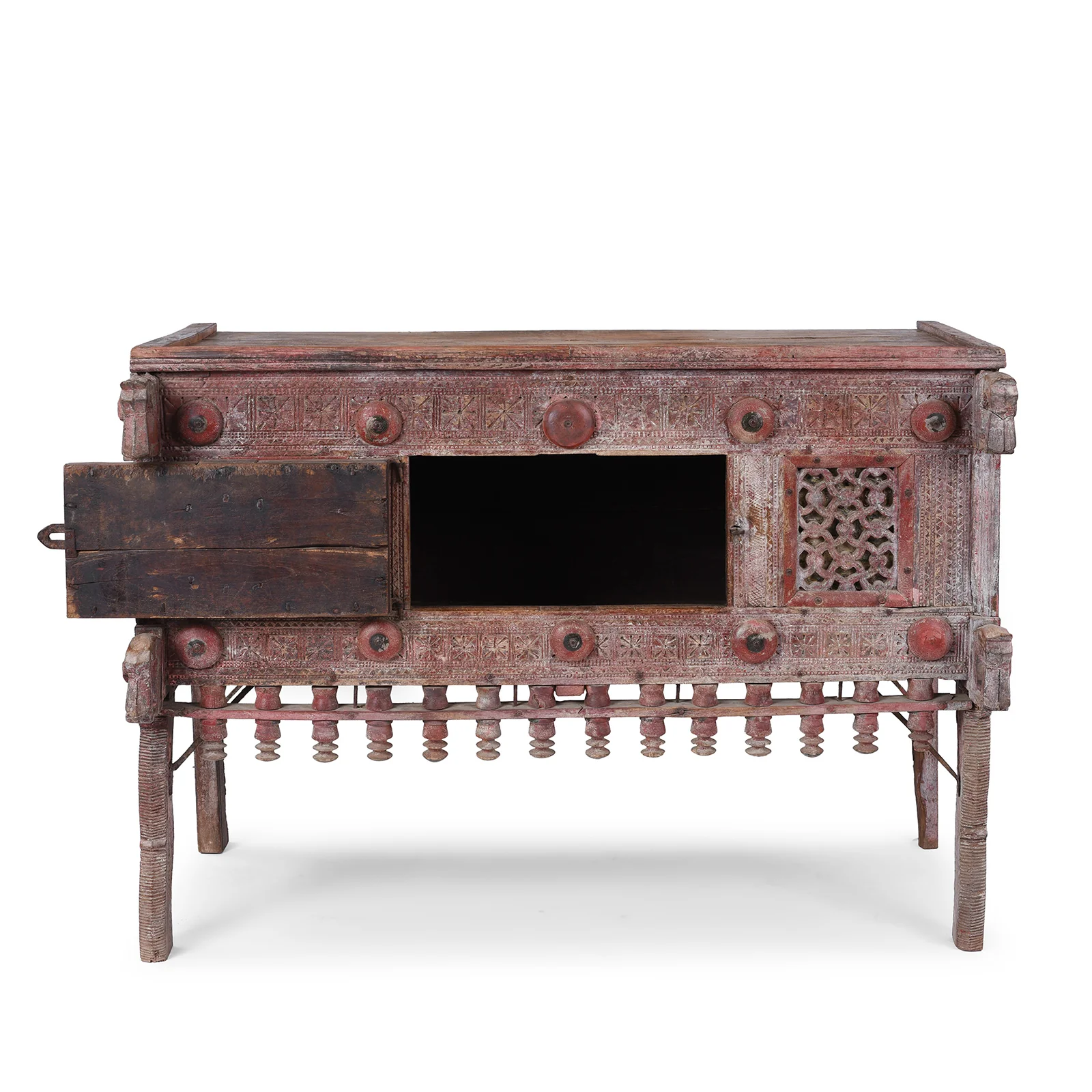 Painted Majus Dowry Chest From Gujarat - 19th Century - Image 4