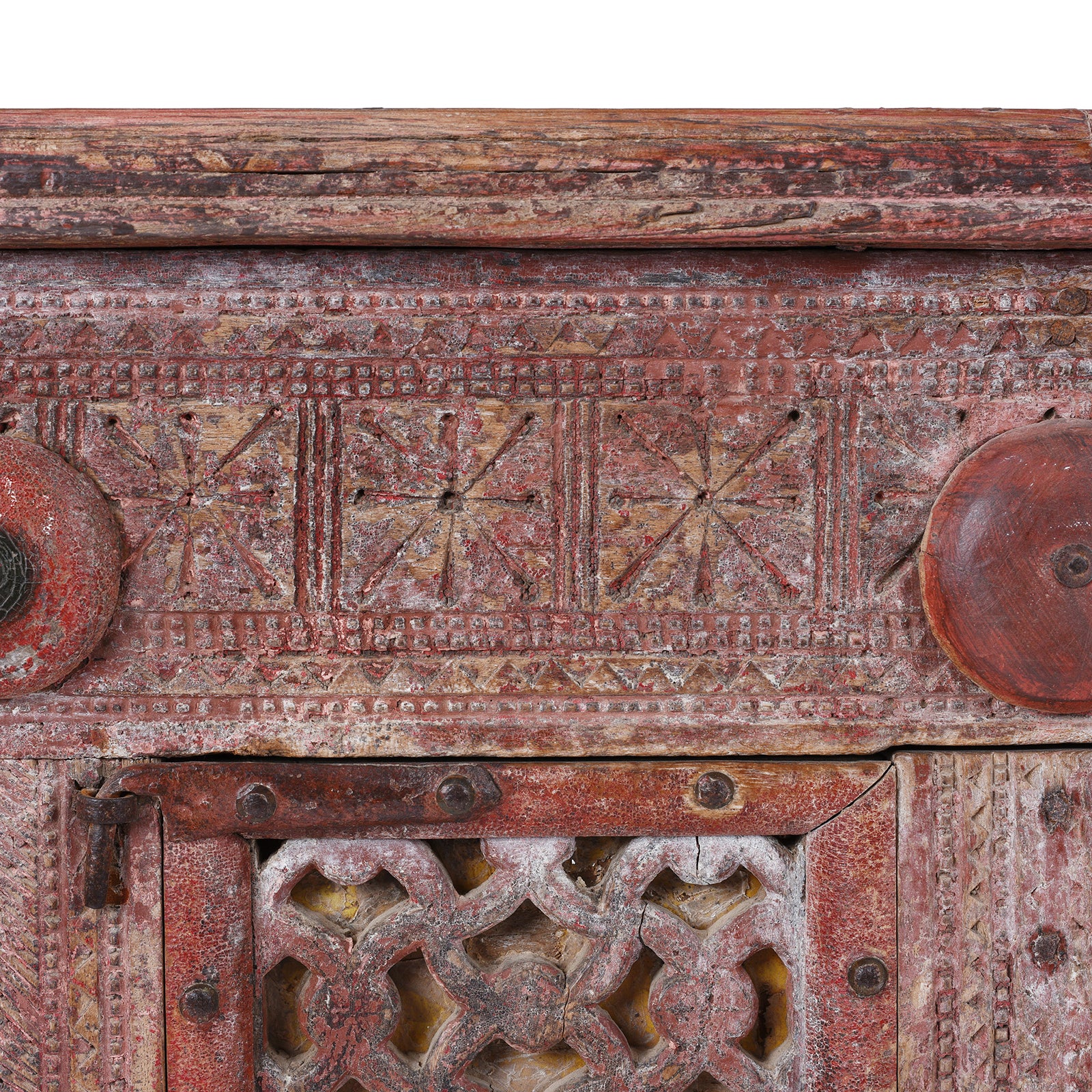 Painted Majus Dowry Chest From Gujarat - 19th Century - Image 7