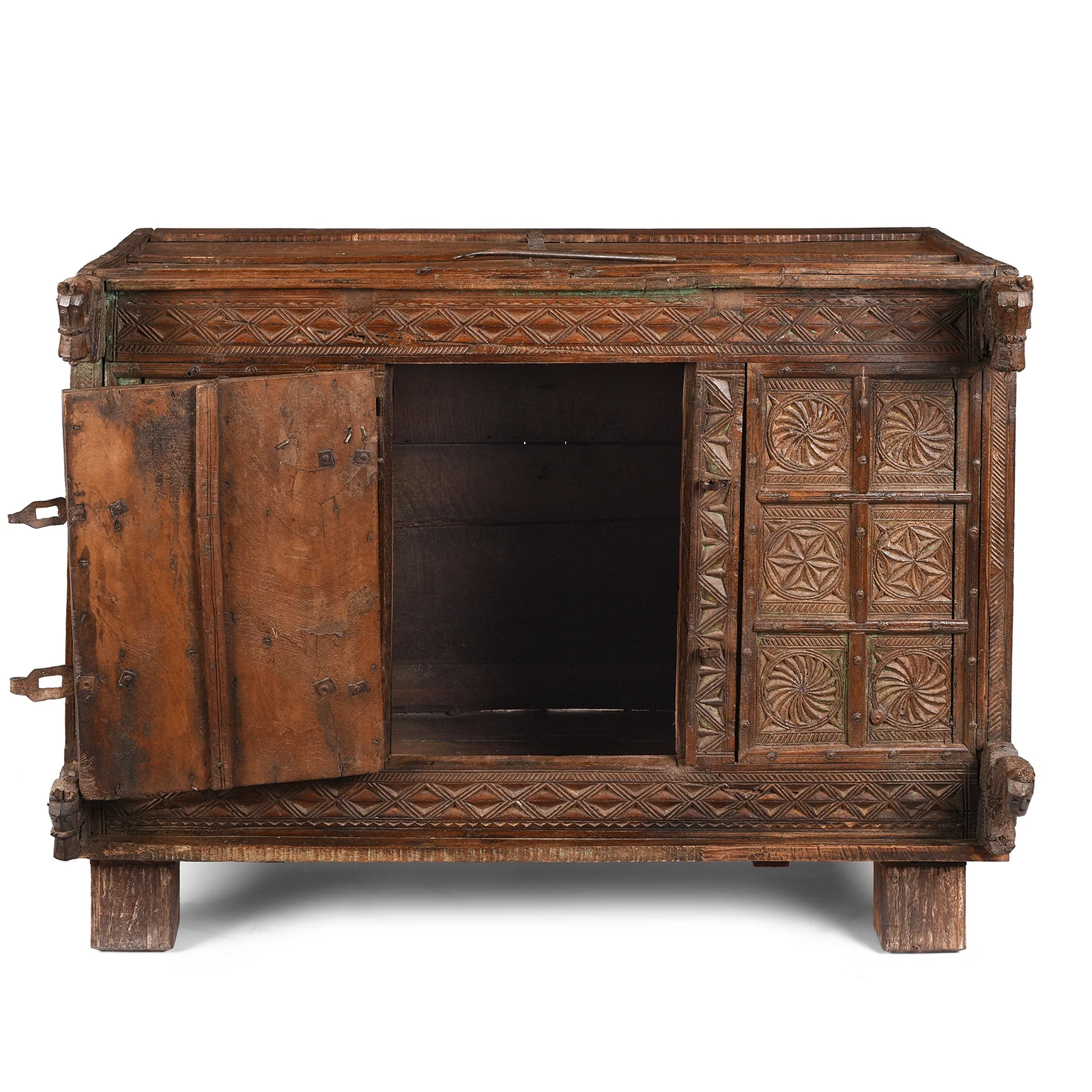 Teak Majus Dowry Chest From Saurashtra - 19th Century - Image 3