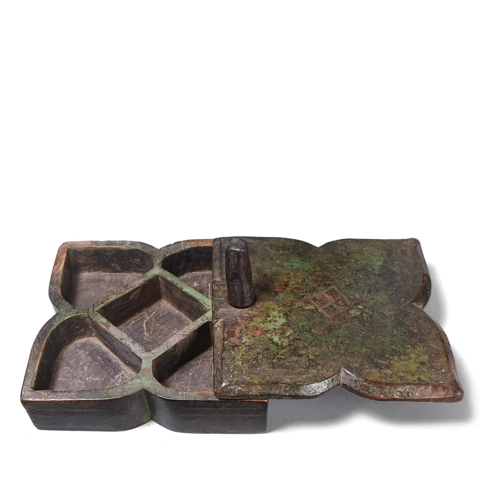 Teak Masala Box From Rajasthan - Ca 1900 - Image 2