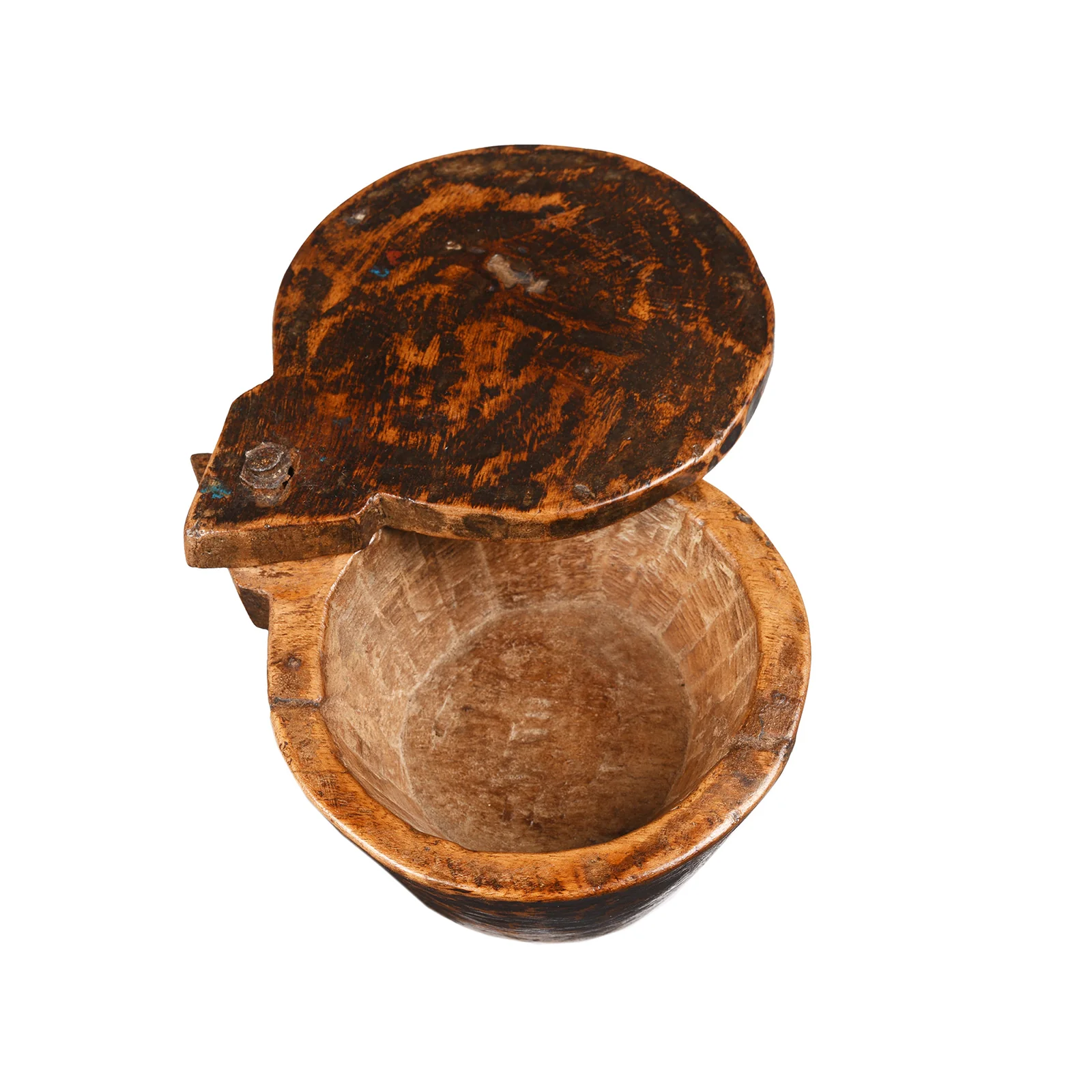 Teak Masala Box From Banswara Tribal Region - 19th Century - Image 2