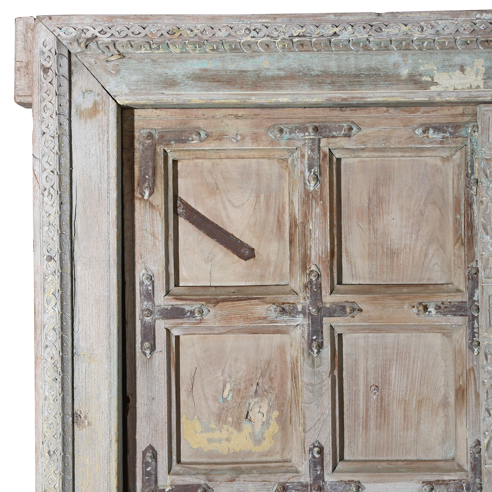 Indian Panelled Door & Frame From Gujarat - Circa 1900 - Image 5