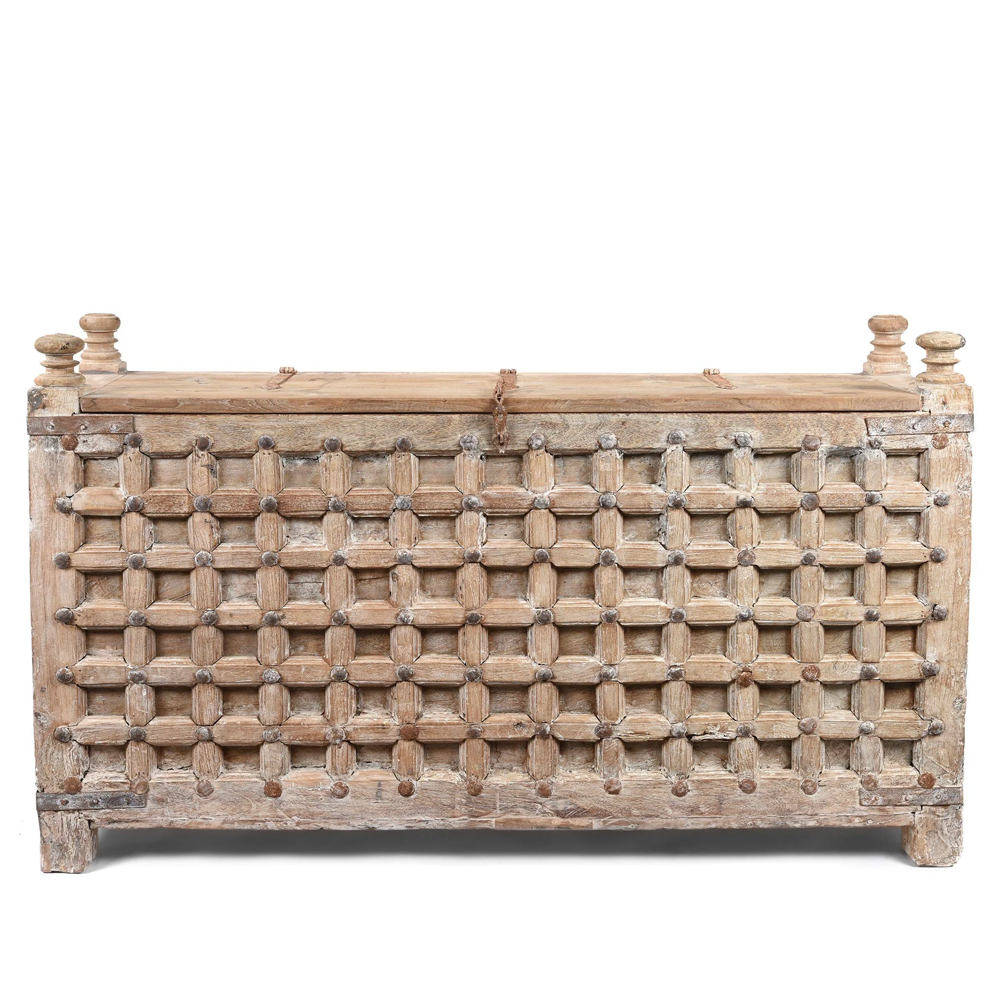 Indian Kothla Majus Chest From Gujarat - 19thC