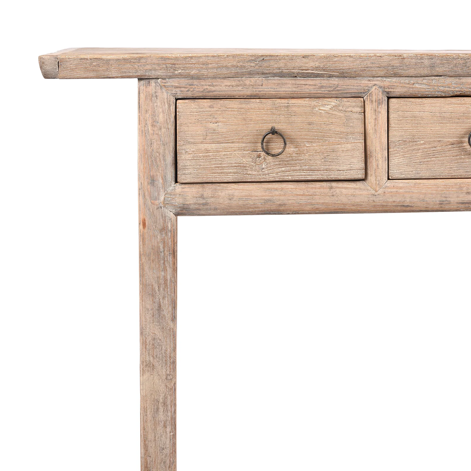 Three Drawer Farmhouse Console Table With Drawers - 19th Century - Image 3