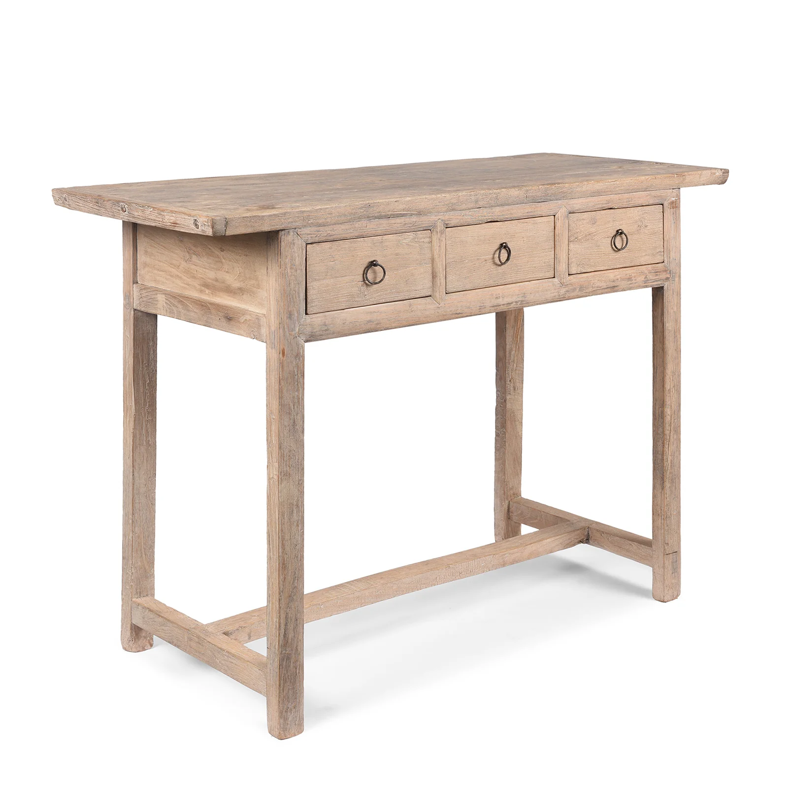 Three Drawer Farmhouse Console Table With Drawers - 19th Century - Image 4