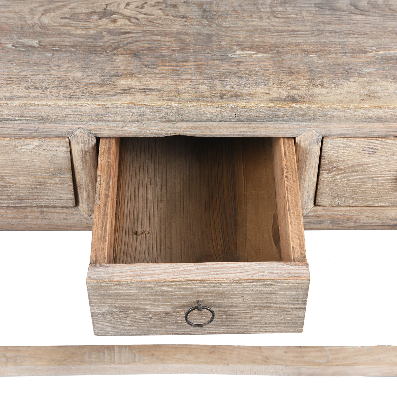 Three Drawer Farmhouse Console Table With Drawers - 19th Century - Image 5