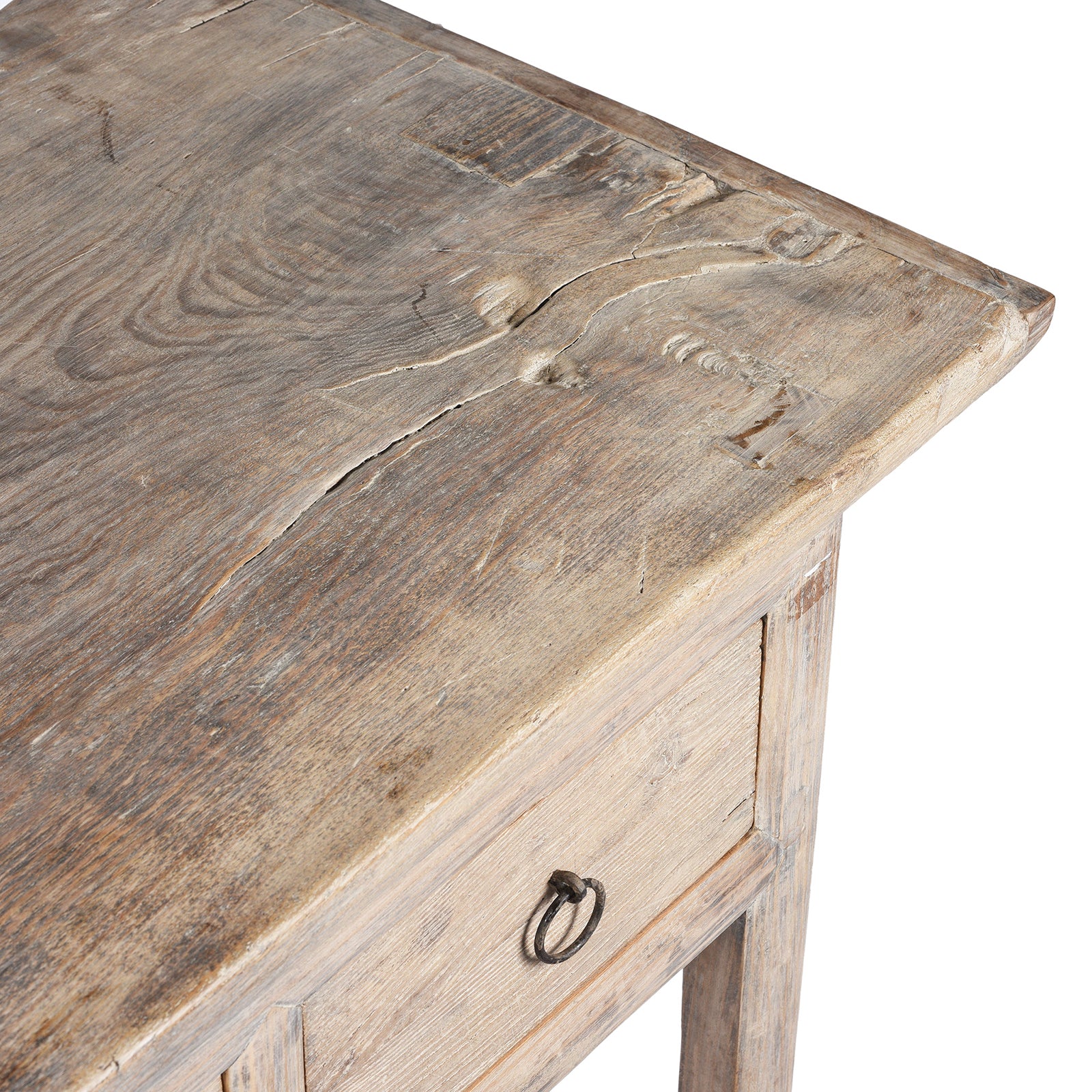 Three Drawer Farmhouse Console Table With Drawers - 19th Century - Image 7