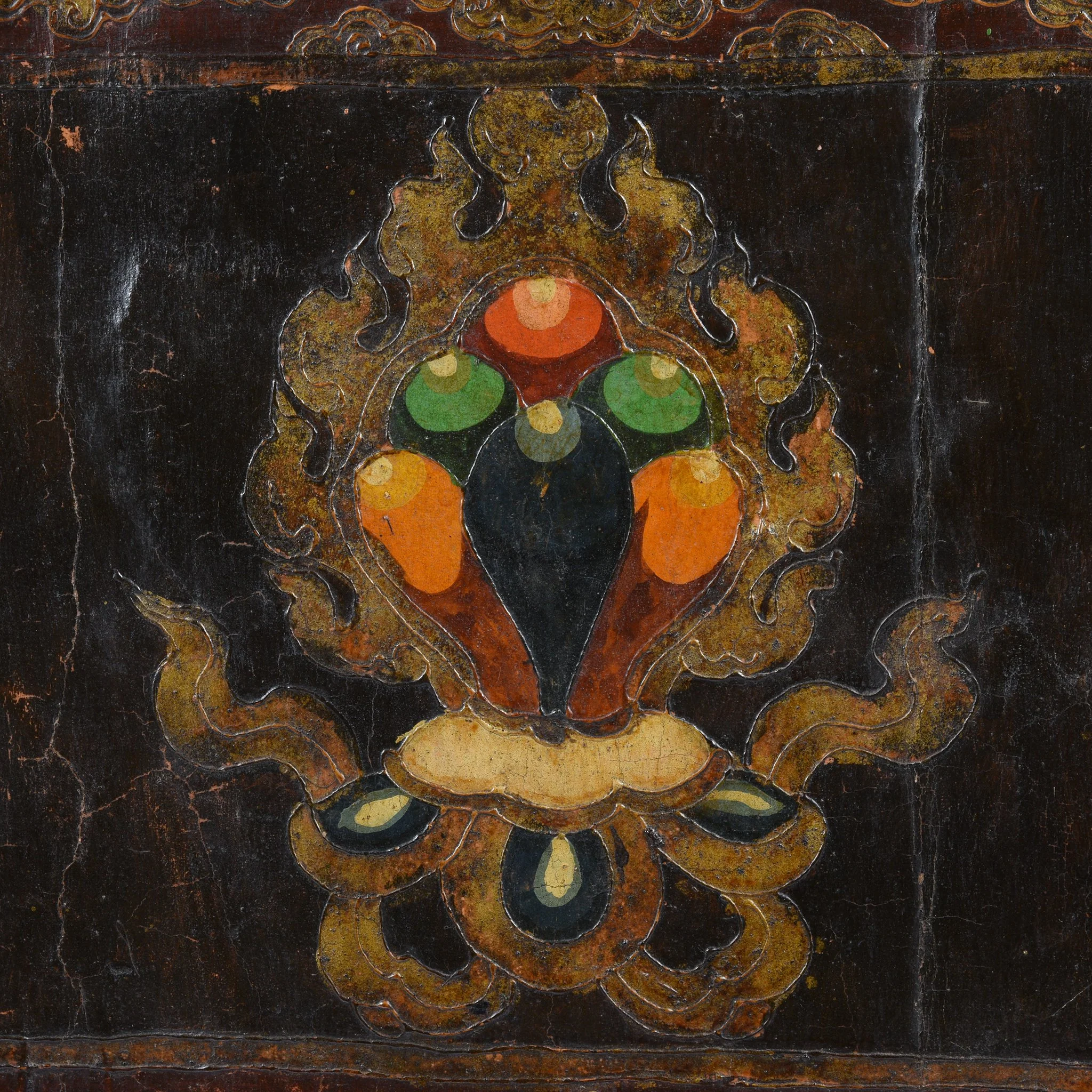 Tibetan Dragon Door panel With Original Paint 75 - 100 Yrs Old - Image 4