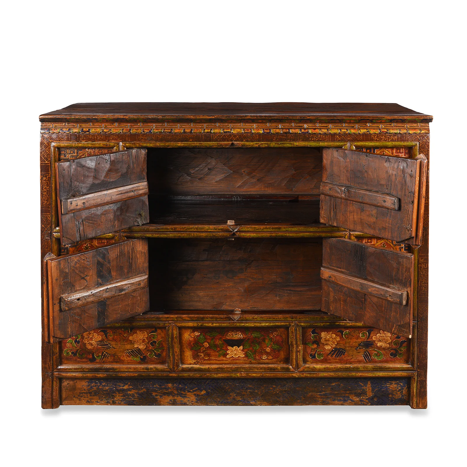 Tibetan Painted Altar Cabinet - Ca 1900 - Image 3