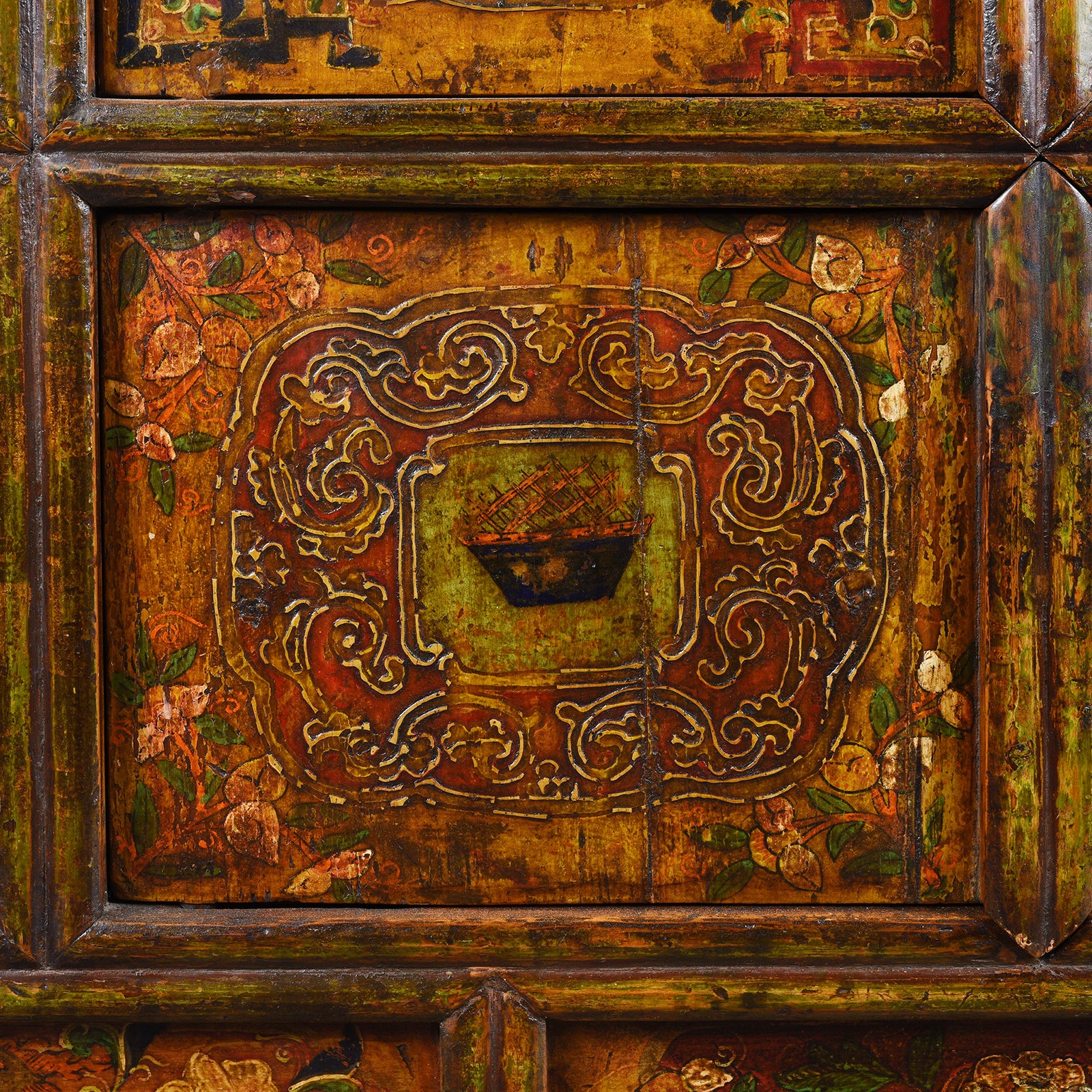 Tibetan Painted Altar Cabinet - Ca 1900 - Image 8