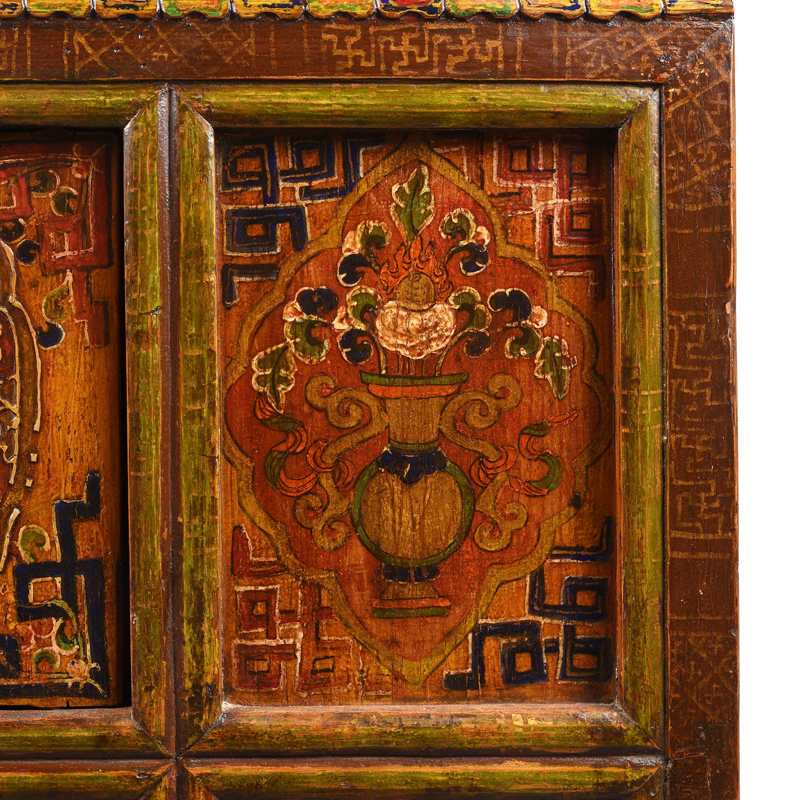 Tibetan Painted Altar Cabinet - Ca 1900 - Image 9