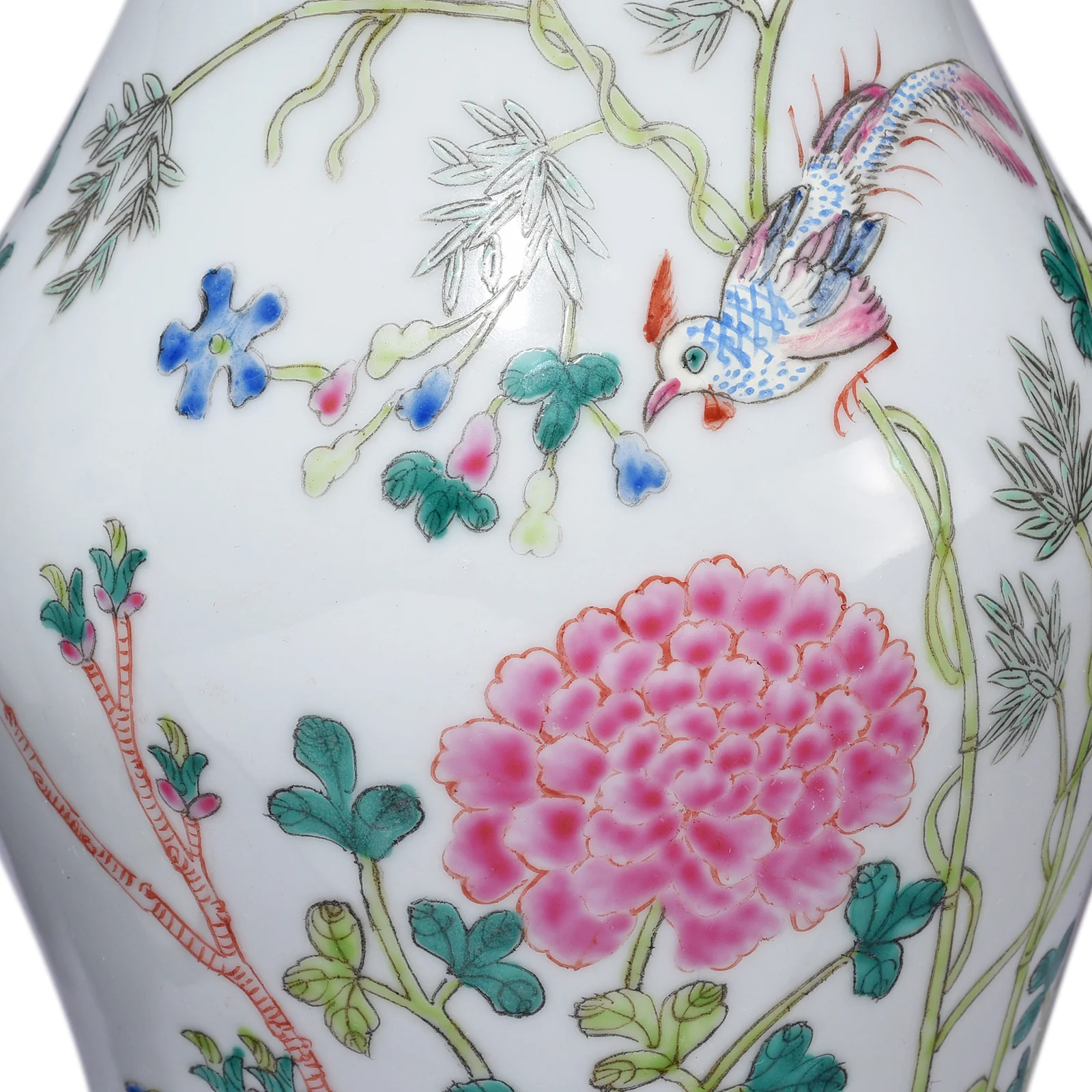 Traditional Wucai Vase With Birds And Flowers - Image 2