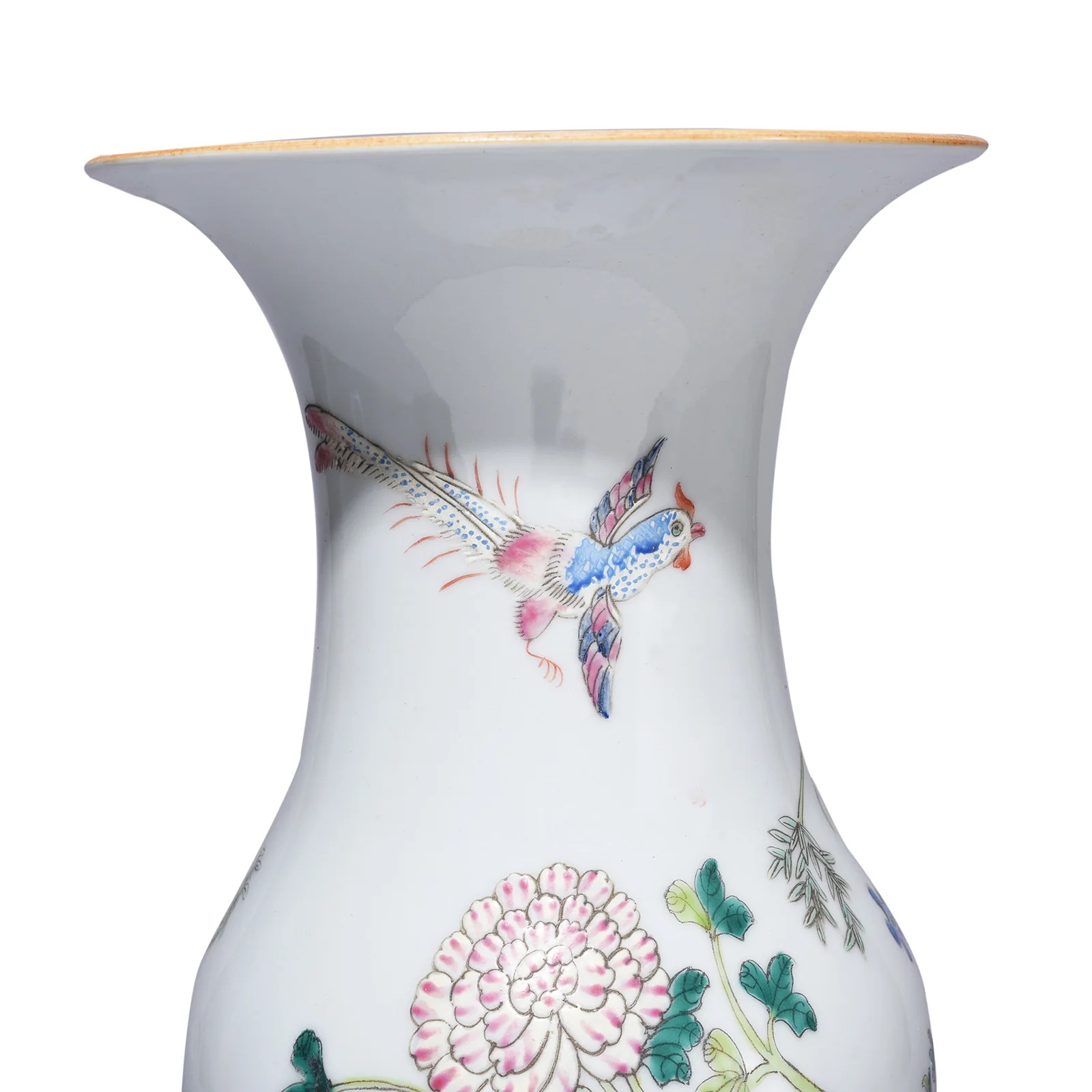 Traditional Wucai Vase With Birds And Flowers - Image 3