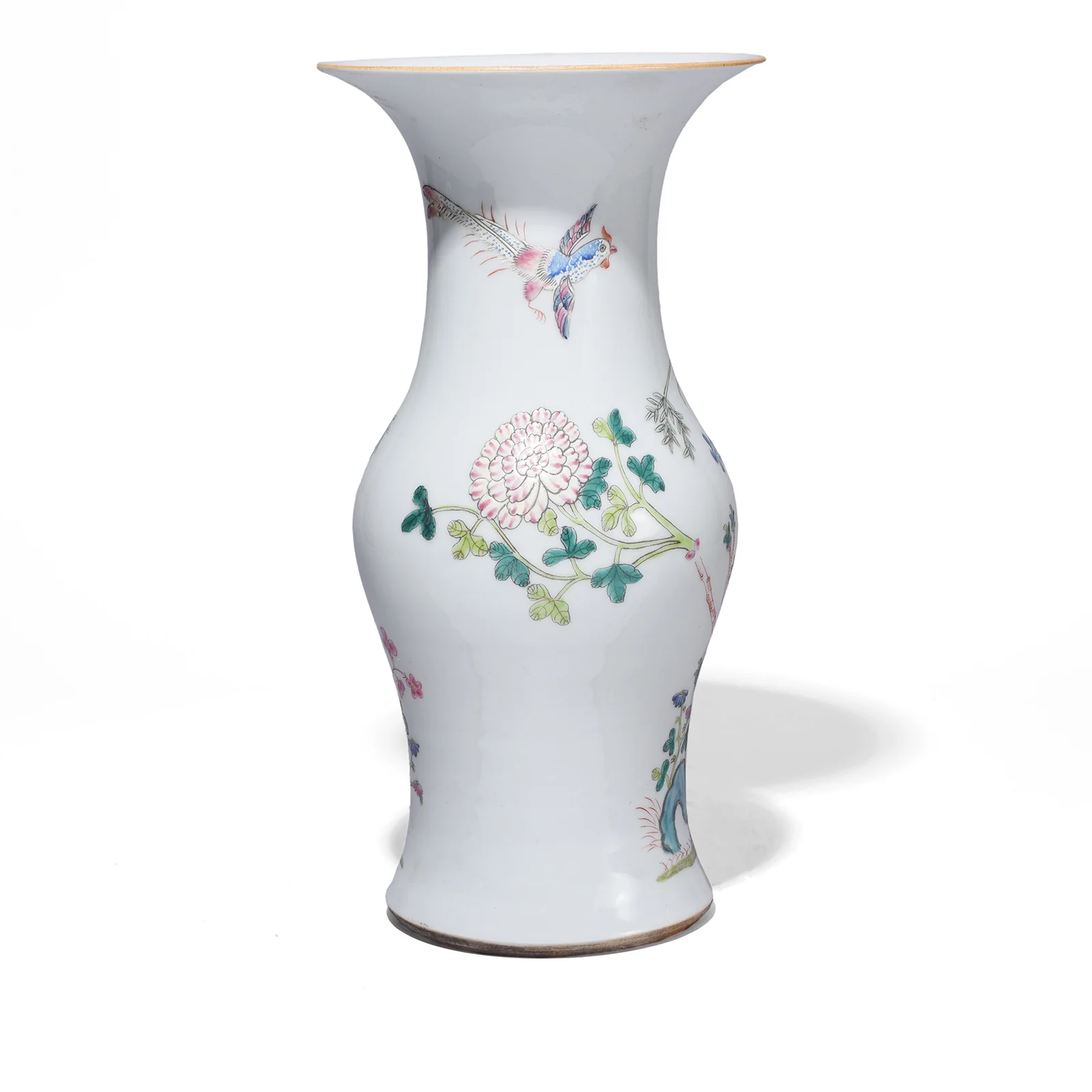 Traditional Wucai Vase With Birds And Flowers - Image 4