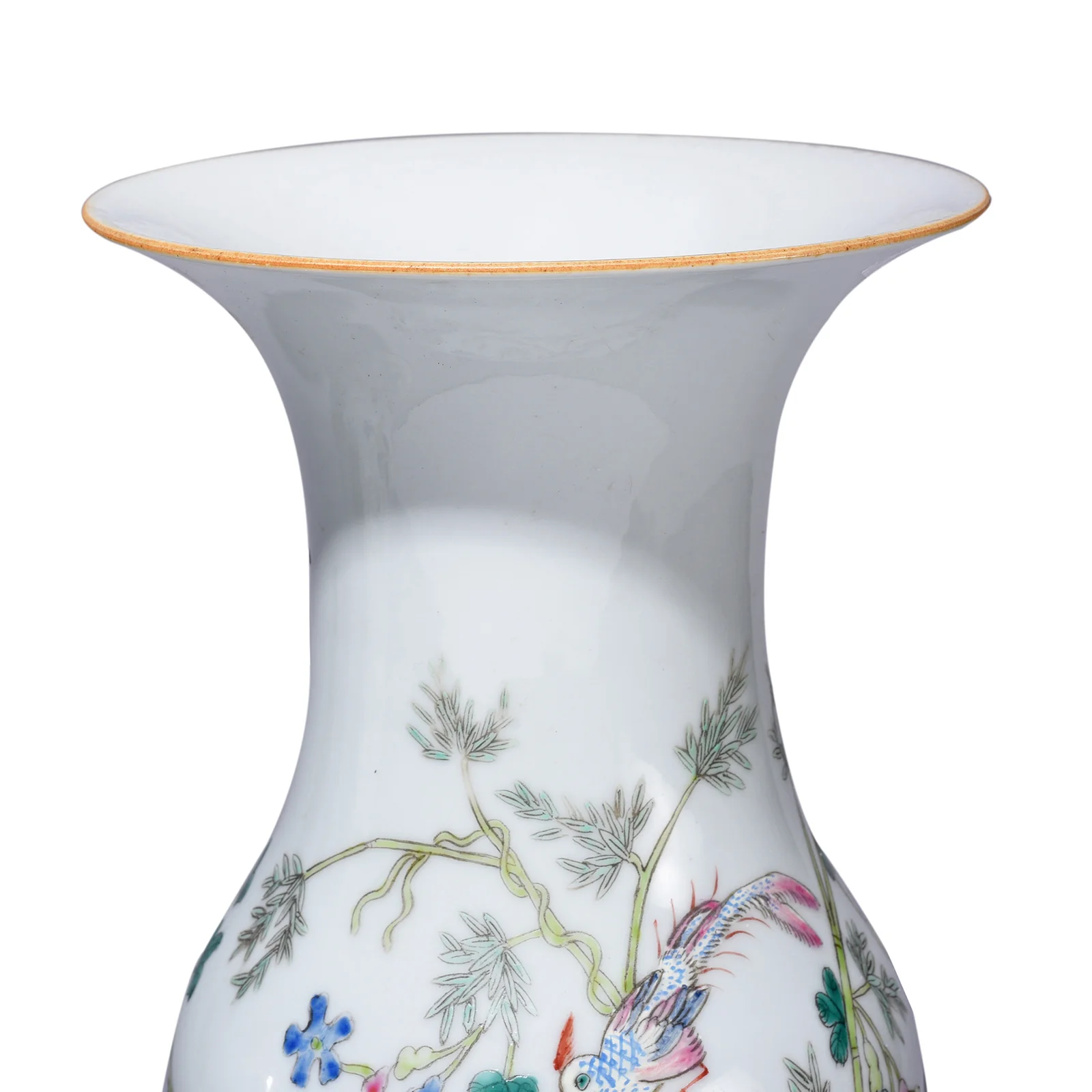 Traditional Wucai Vase With Birds And Flowers - Image 5
