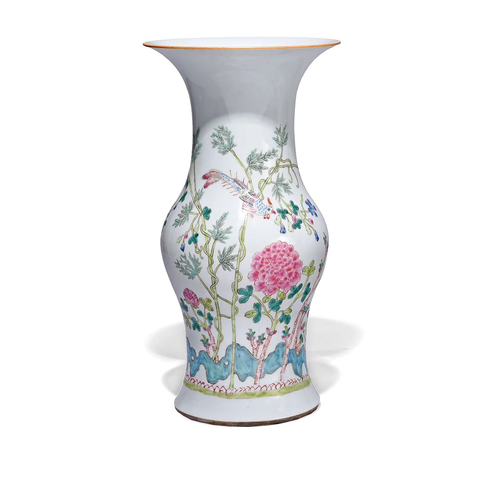 Traditional Wucai Vase With Birds And Flowers - Image 7