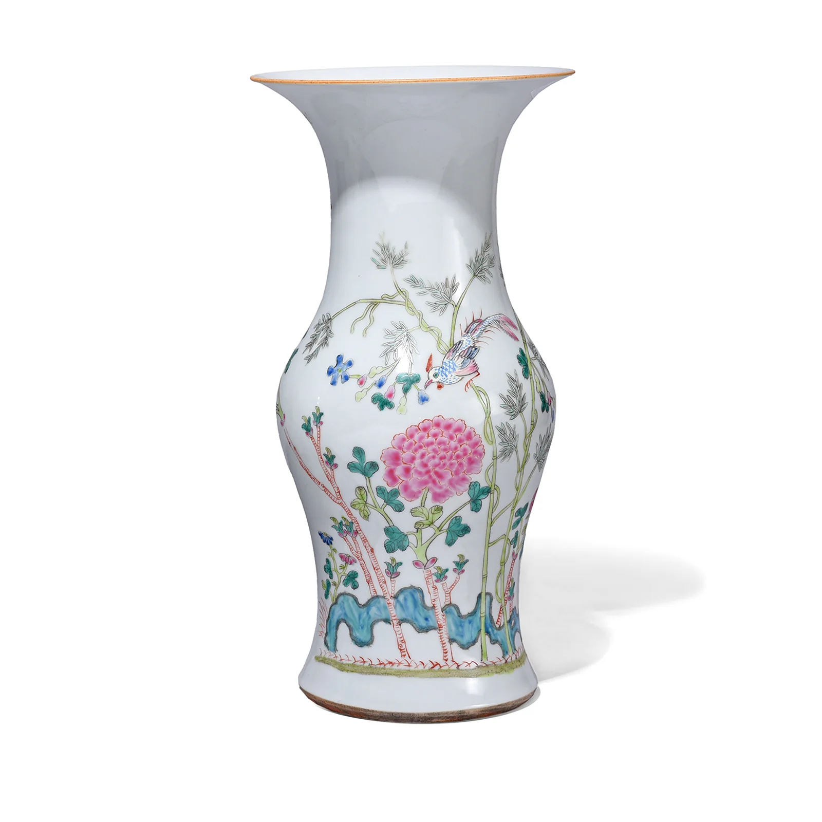 Traditional Wucai Vase With Birds And Flowers - Image 8
