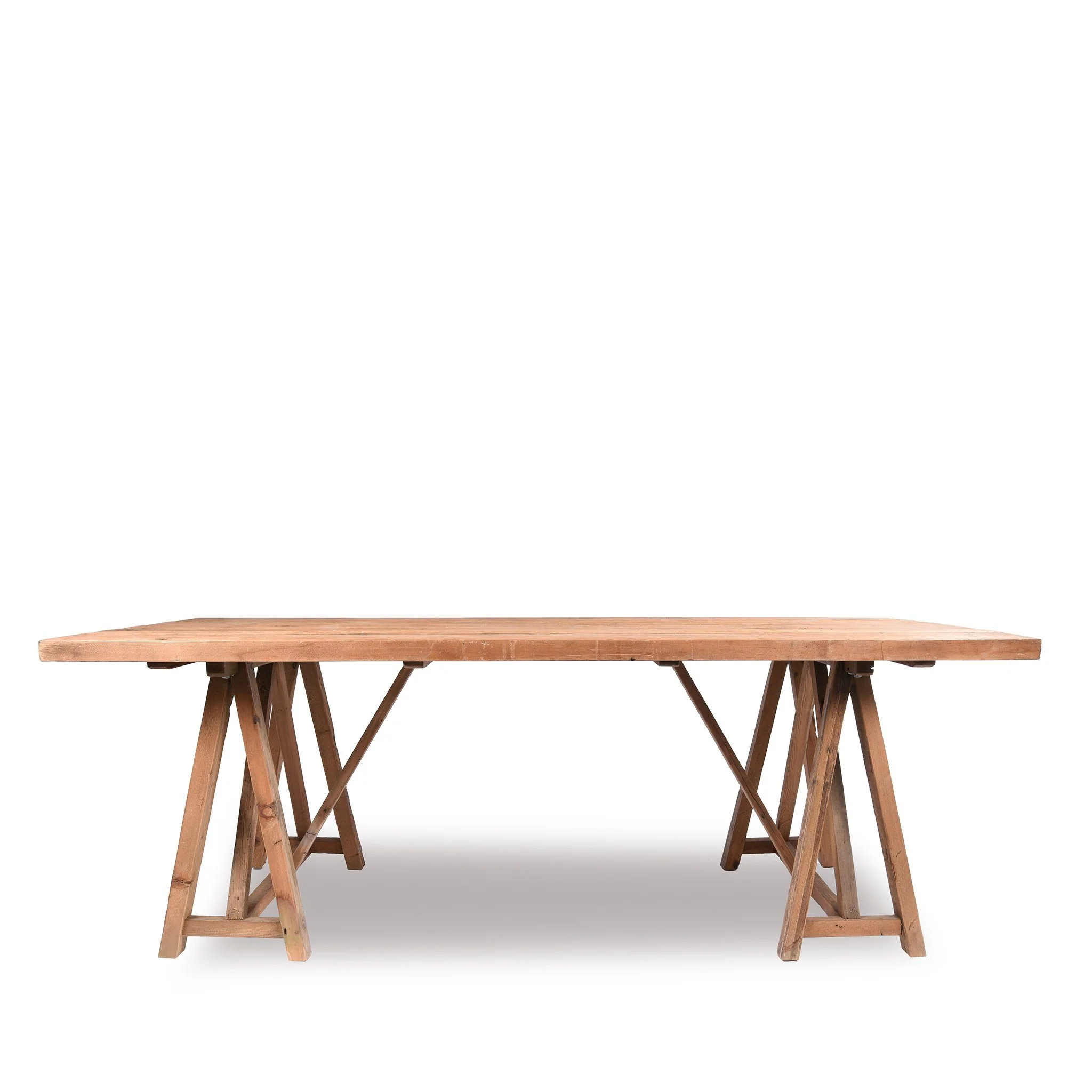 Trestle Dining Table Made From Old Pine