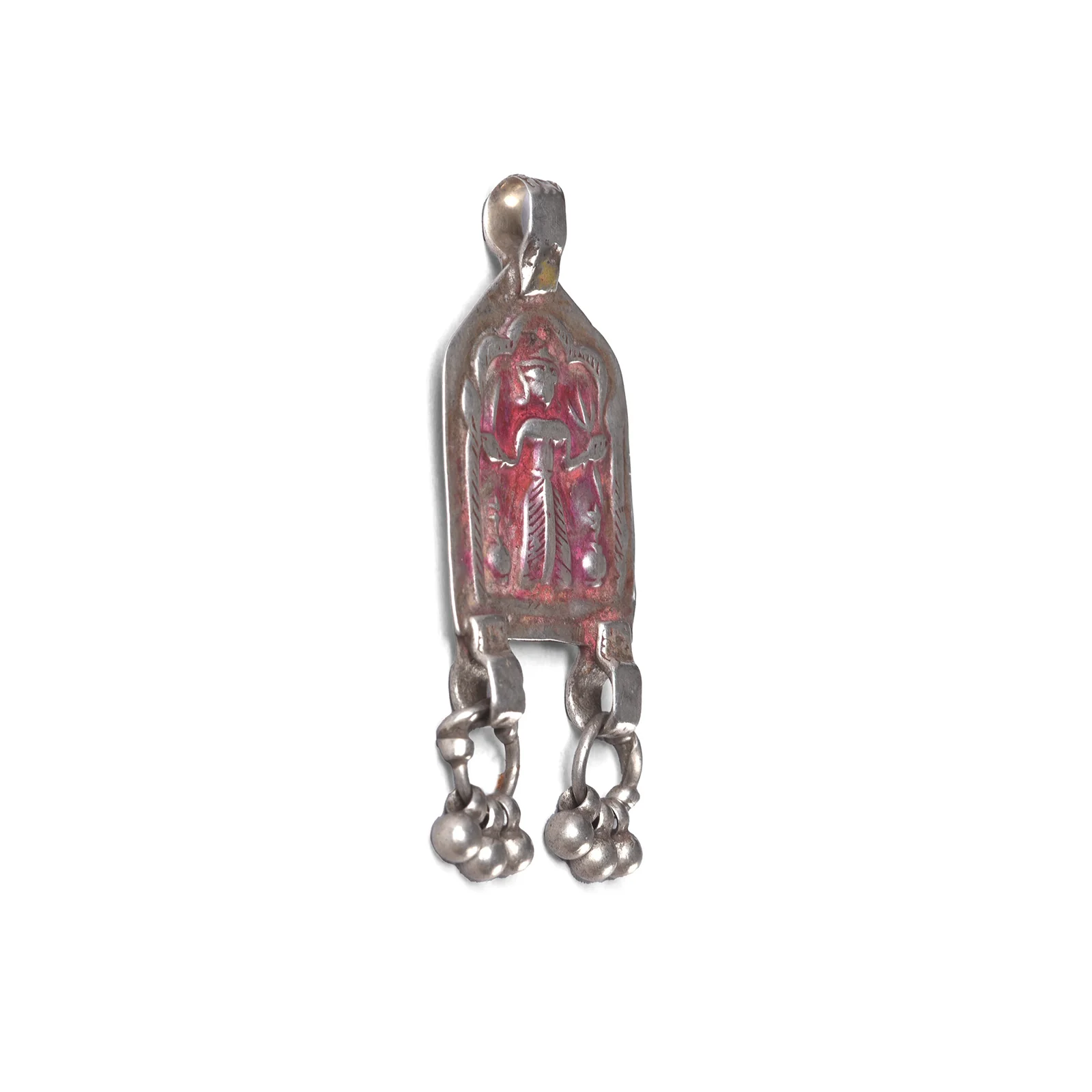 Tribal Silver Diety Amulet From Rajasthan - Image 2