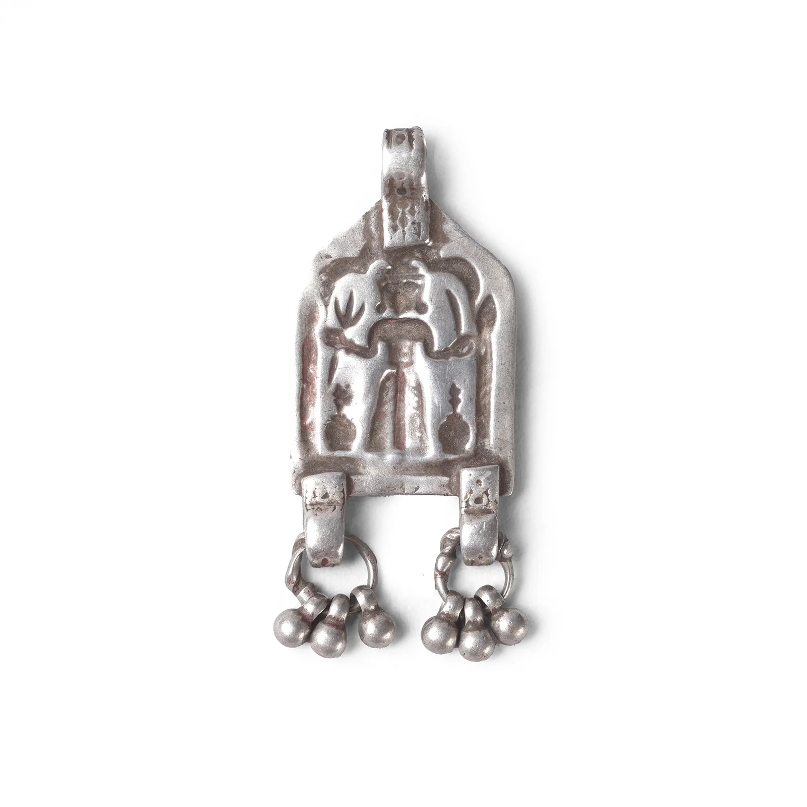 Tribal Silver Diety Amulet From Rajasthan - Image 3