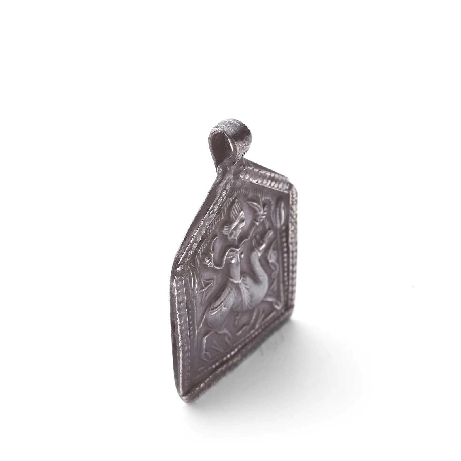 Tribal Silver Bhumiya Raj Amulet - 19th Century - Image 3