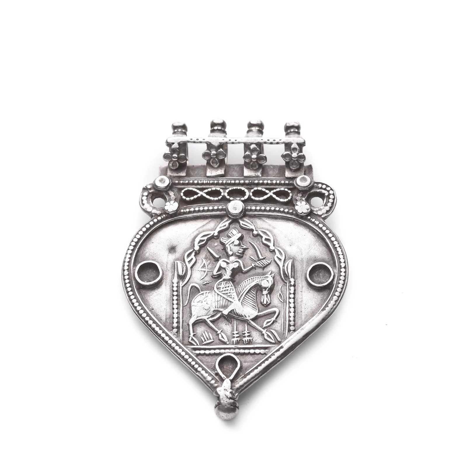 Tribal Silver Bhumiya Raj Amulet - 19th Century