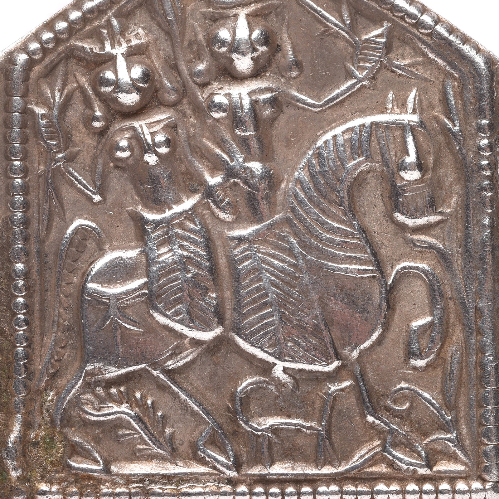 Tribal Silver Bhumiya Raj Amulet - 19th Century - Image 3