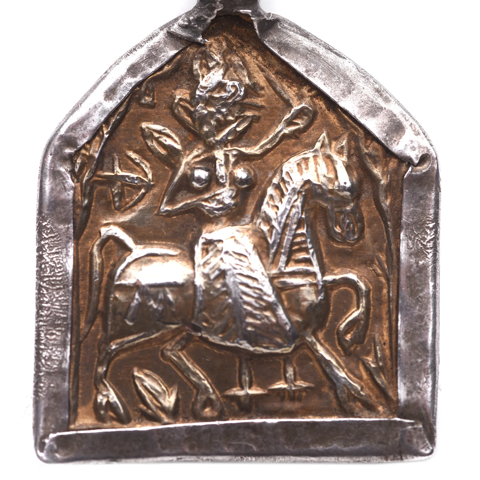 Tribal Silver & Gold Bhumiya Raj Amulet - 19th Century - Image 2