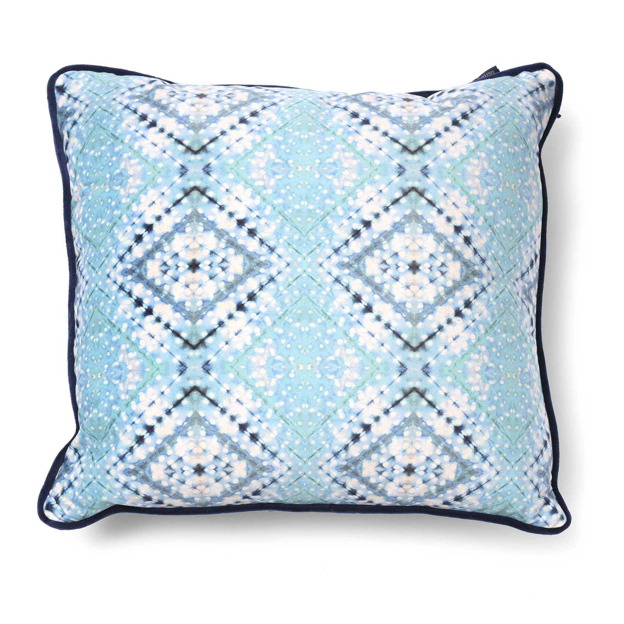 Turquoise velvet Cushion by Tatie Lou & Pad