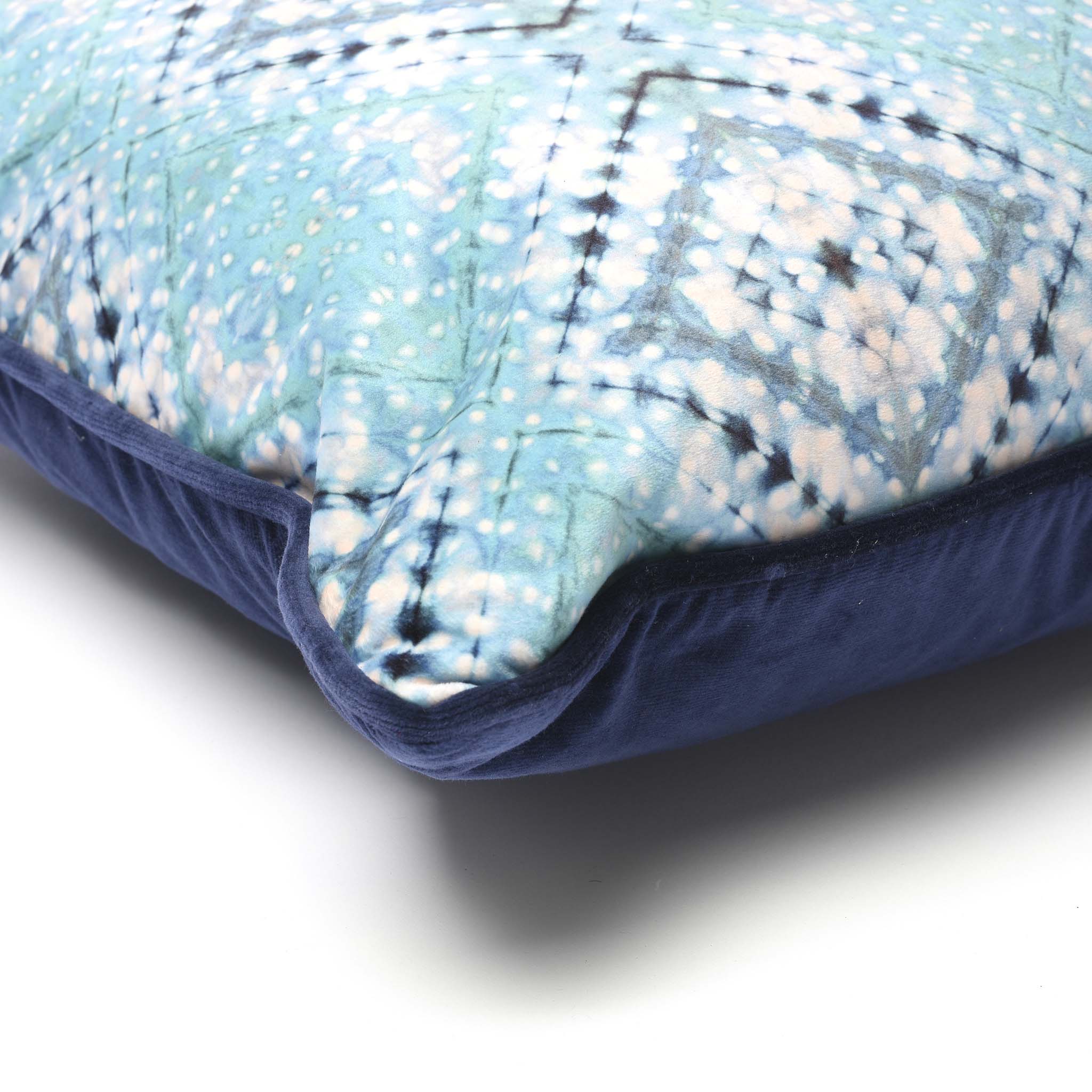 Turquoise velvet Cushion by Tatie Lou & Pad - Image 3