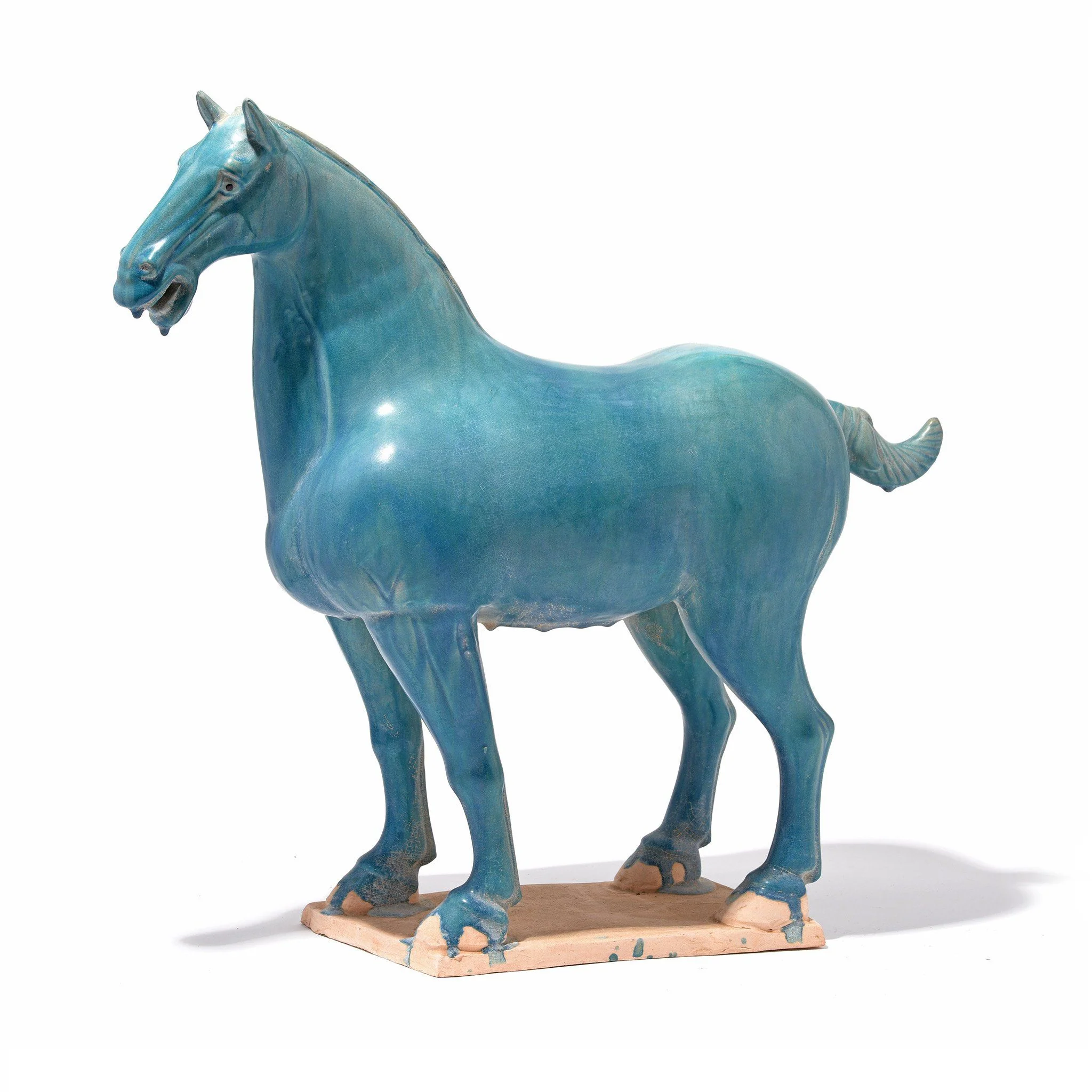 Turquoise Glazed Terracotta Tang Horse Statue - Image 2